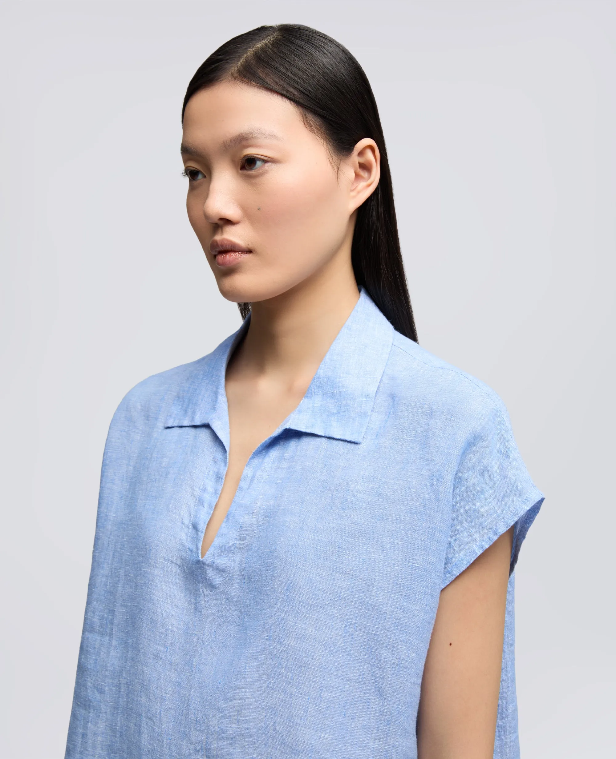 TOP IN LINO DELAVE - AZZURRO sold by Aspesi product image thumbnail 3