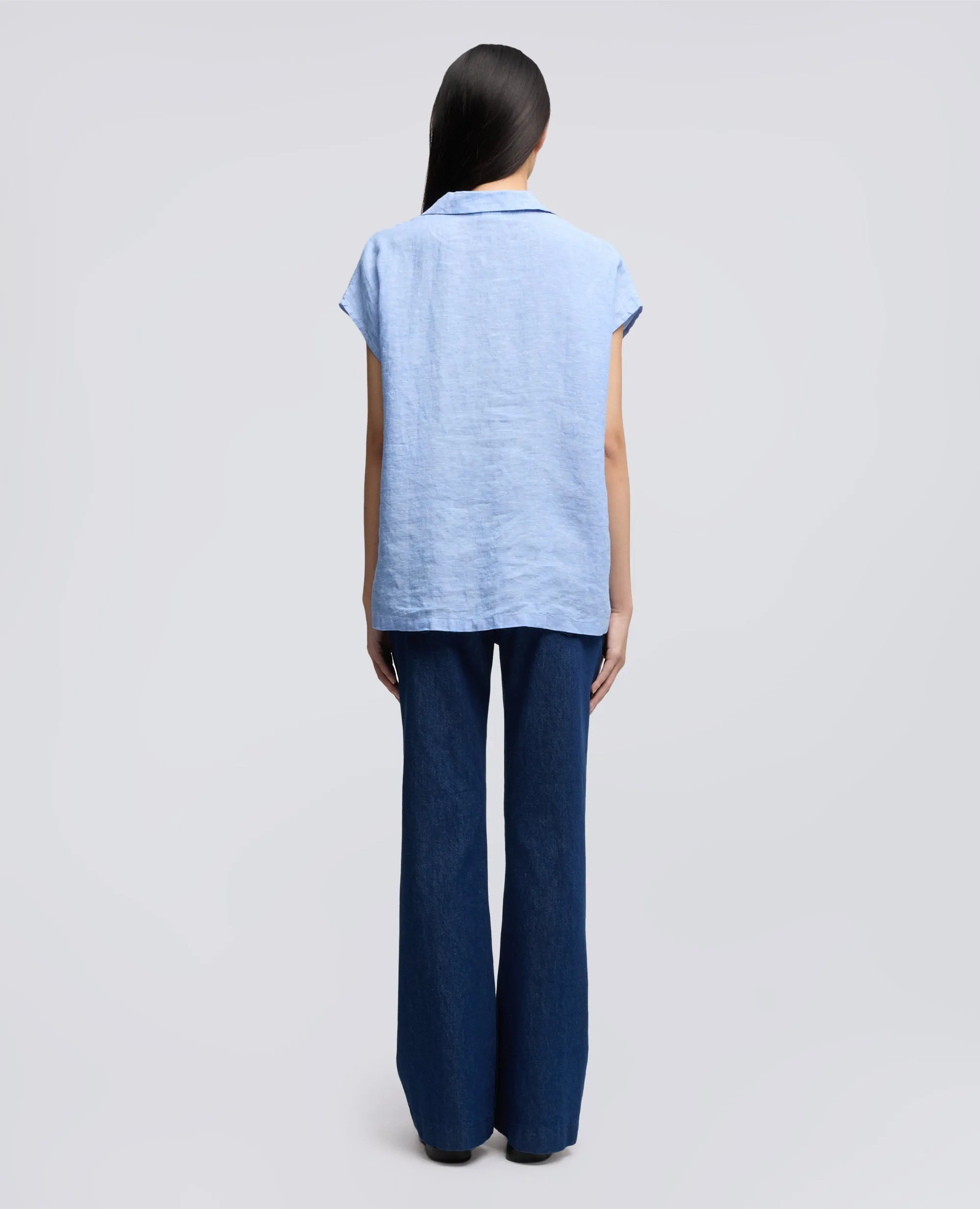 TOP IN LINO DELAVE - AZZURRO sold by Aspesi product image thumbnail 2