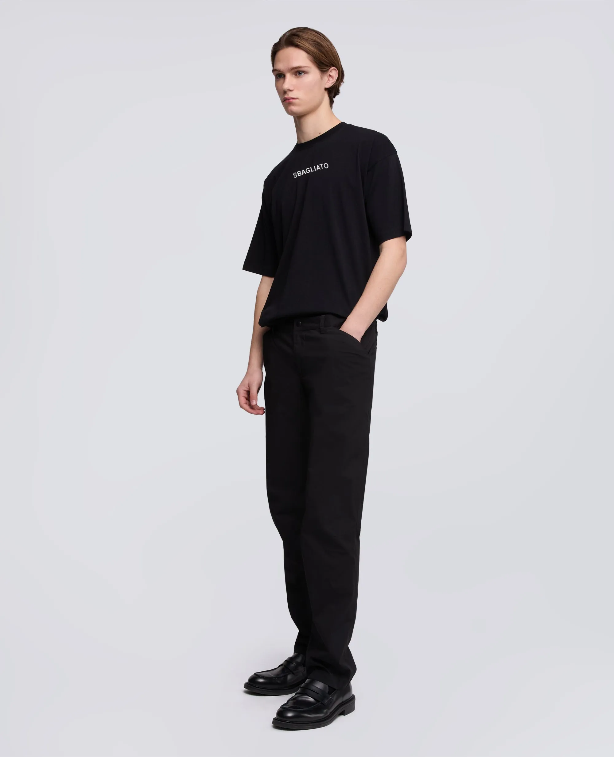 PANTALONE DA TREKKING RIVISITATO IN POPELINE DI COTONE - NERO sold by Aspesi product image thumbnail 2