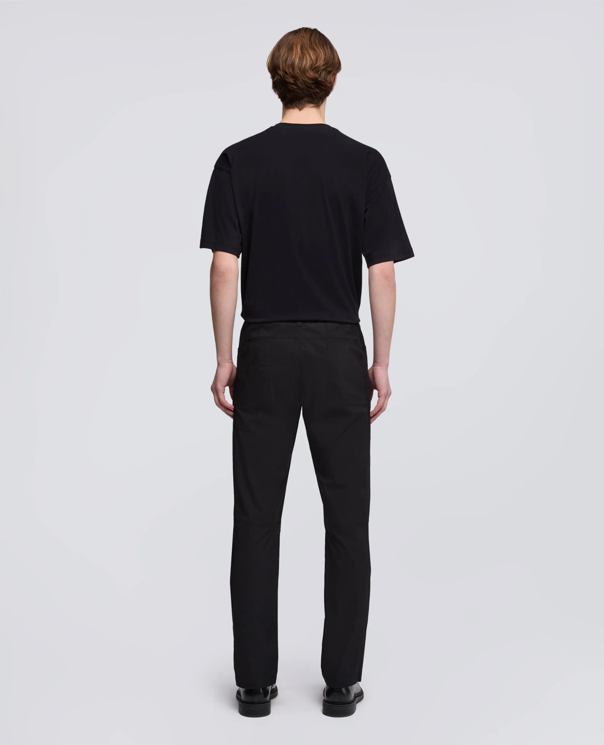 PANTALONE DA TREKKING RIVISITATO IN POPELINE DI COTONE - NERO sold by Aspesi product image thumbnail 3