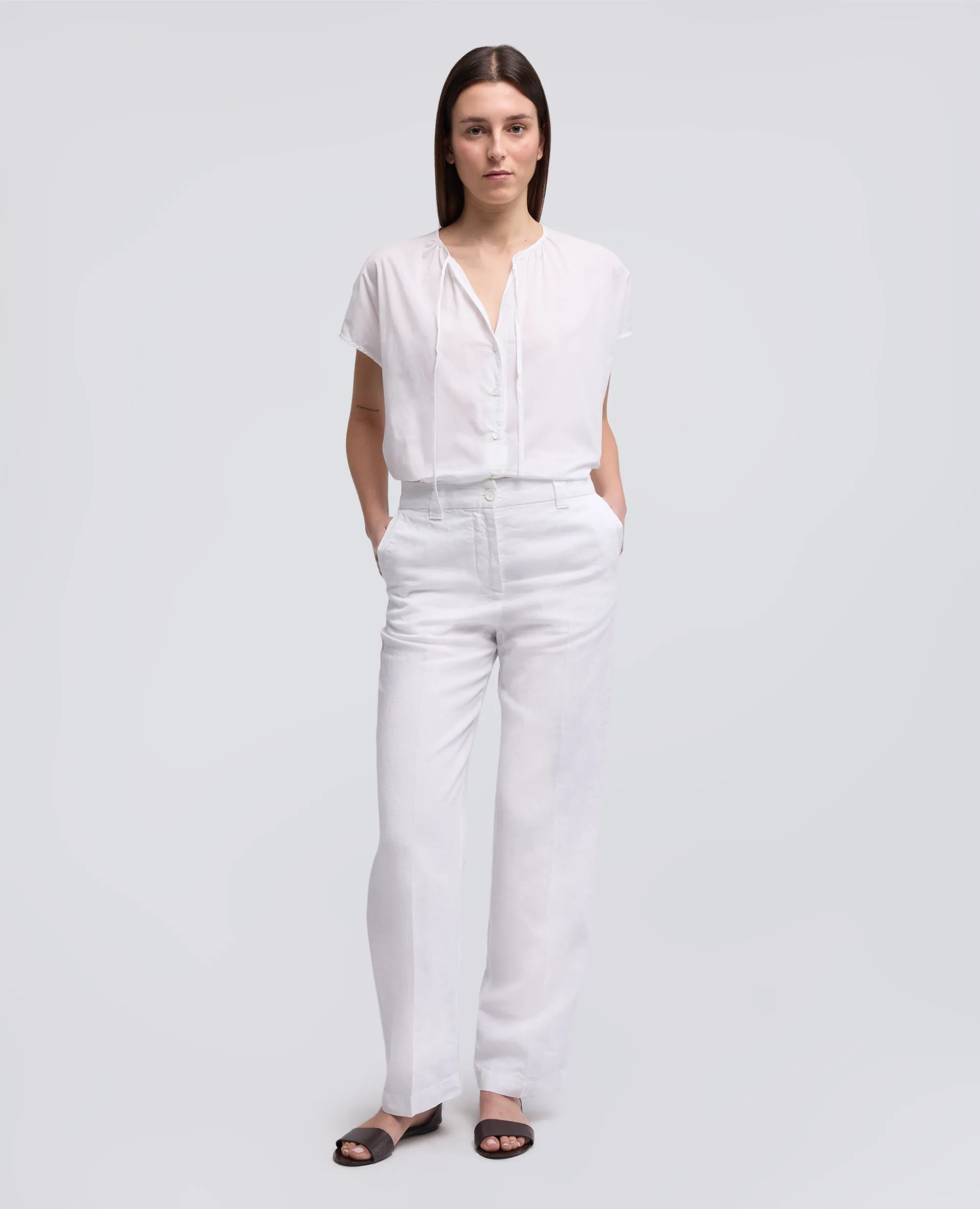 CAMICIA IN MUSSOLA DI COTONE - BIANCO sold by Aspesi product image thumbnail 2