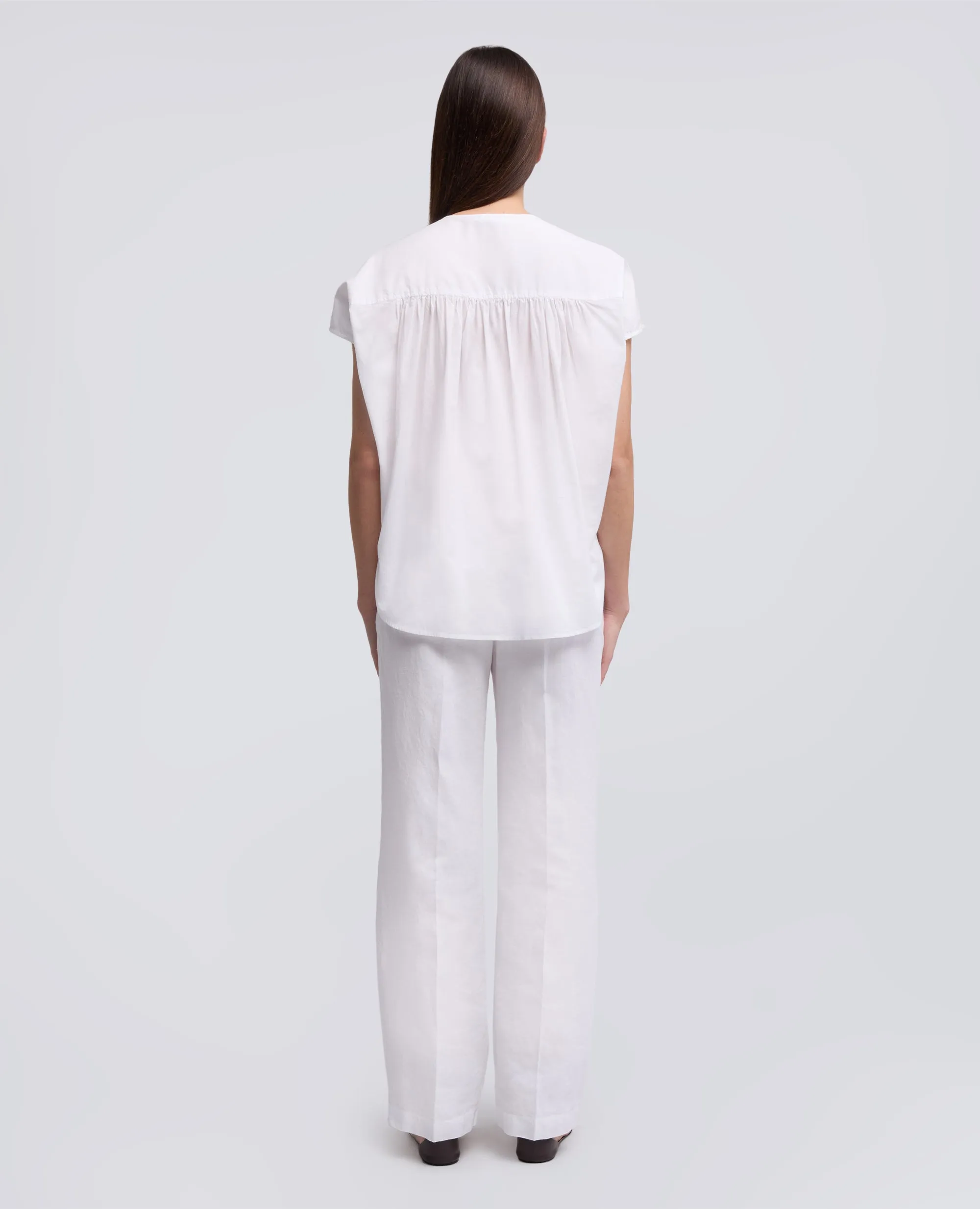 CAMICIA IN MUSSOLA DI COTONE - BIANCO sold by Aspesi product image thumbnail 3