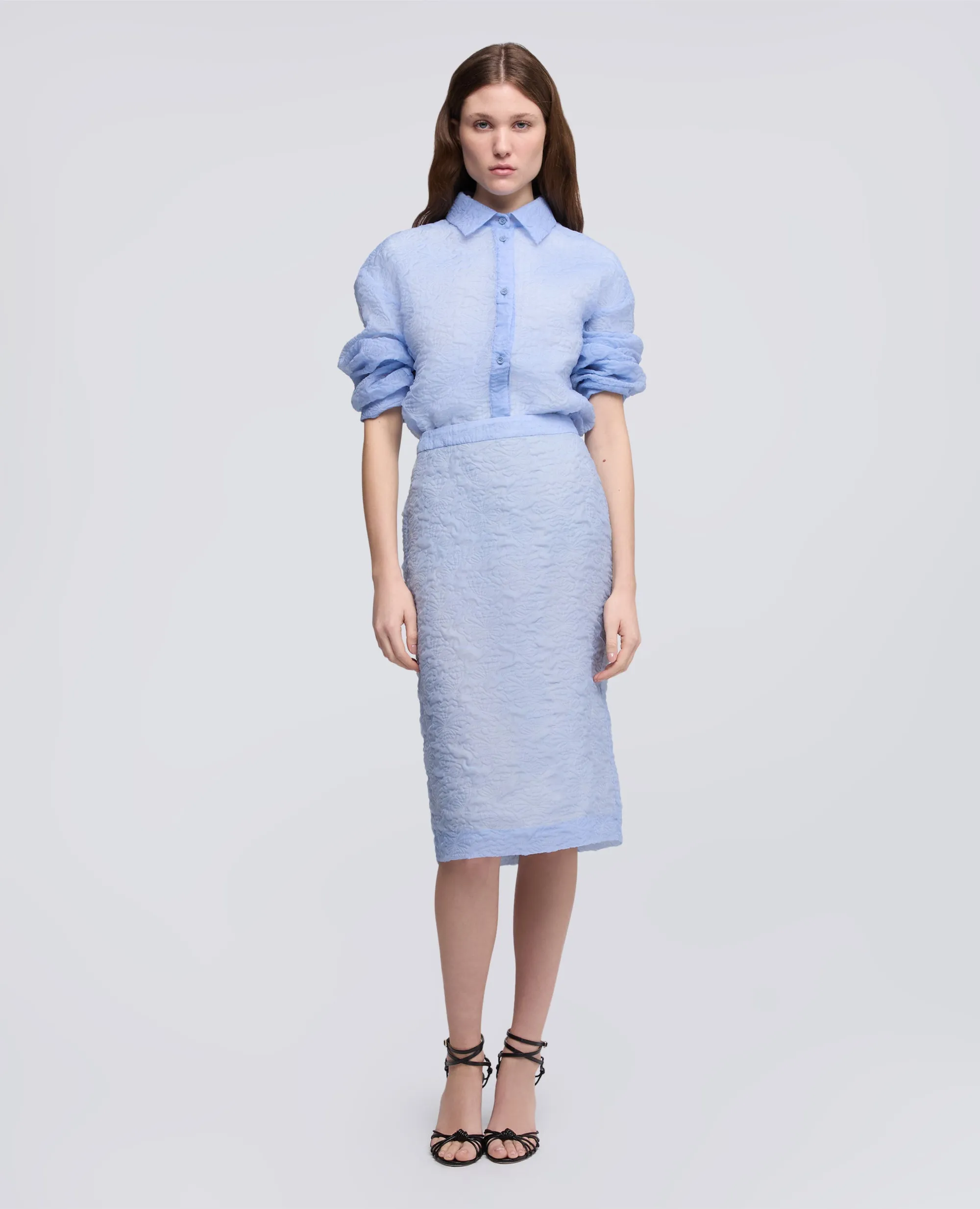 CAMICIA IN CLOQUEIN COTONE NYLON - AZZURRO sold by Aspesi product image thumbnail 2