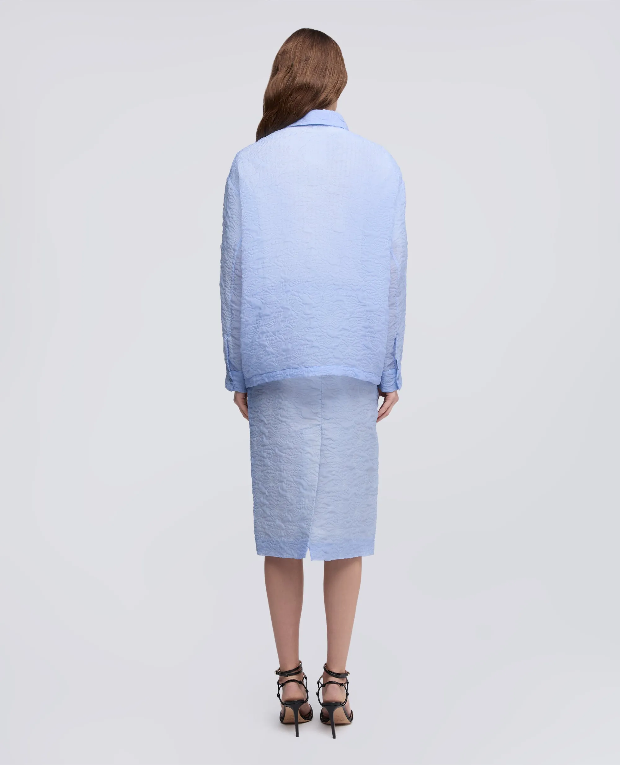 CAMICIA IN CLOQUEIN COTONE NYLON - AZZURRO sold by Aspesi product image thumbnail 3