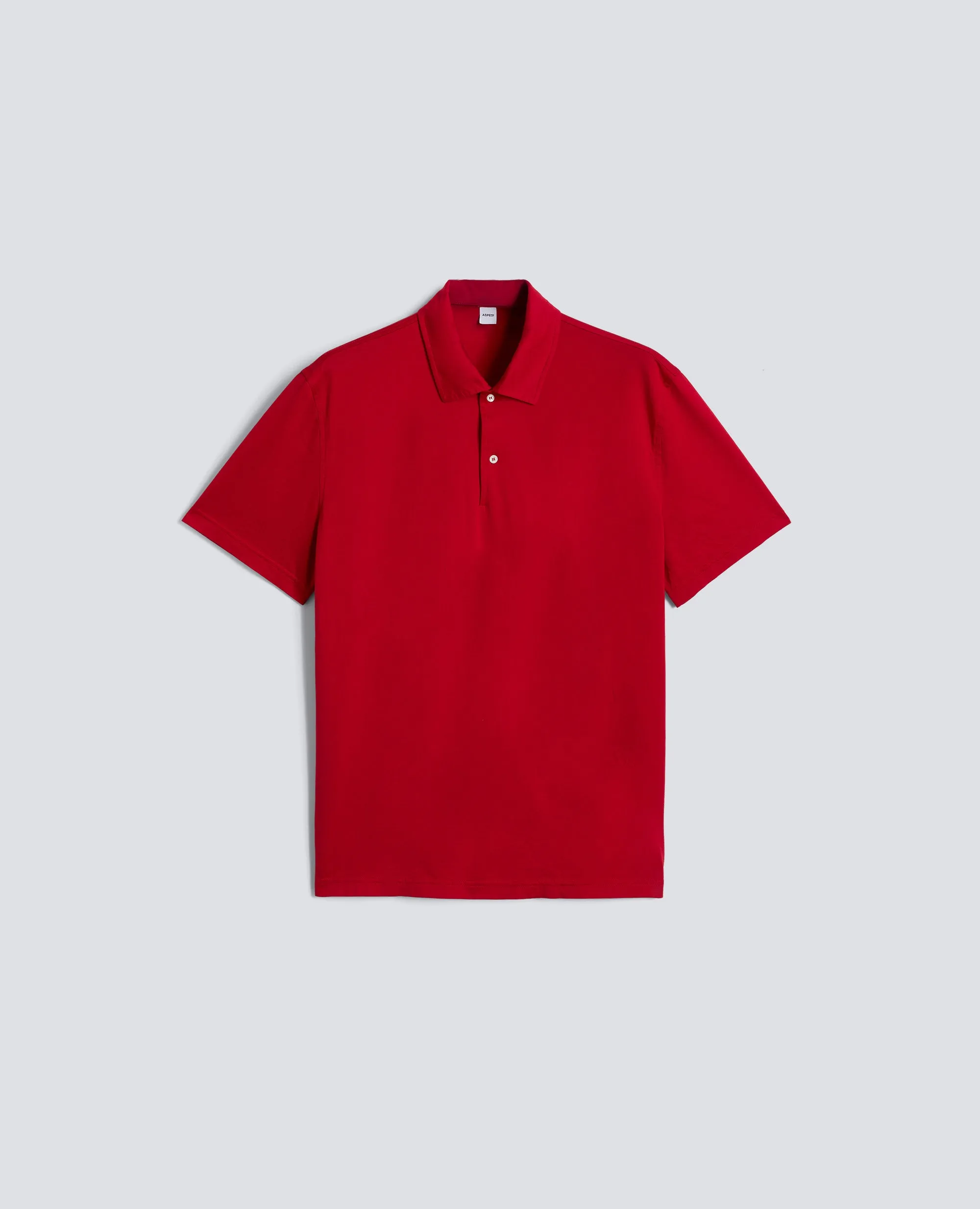 POLO A MANICA CORTA IN JERSEY DI DI COTONE - ROSSO sold by Aspesi