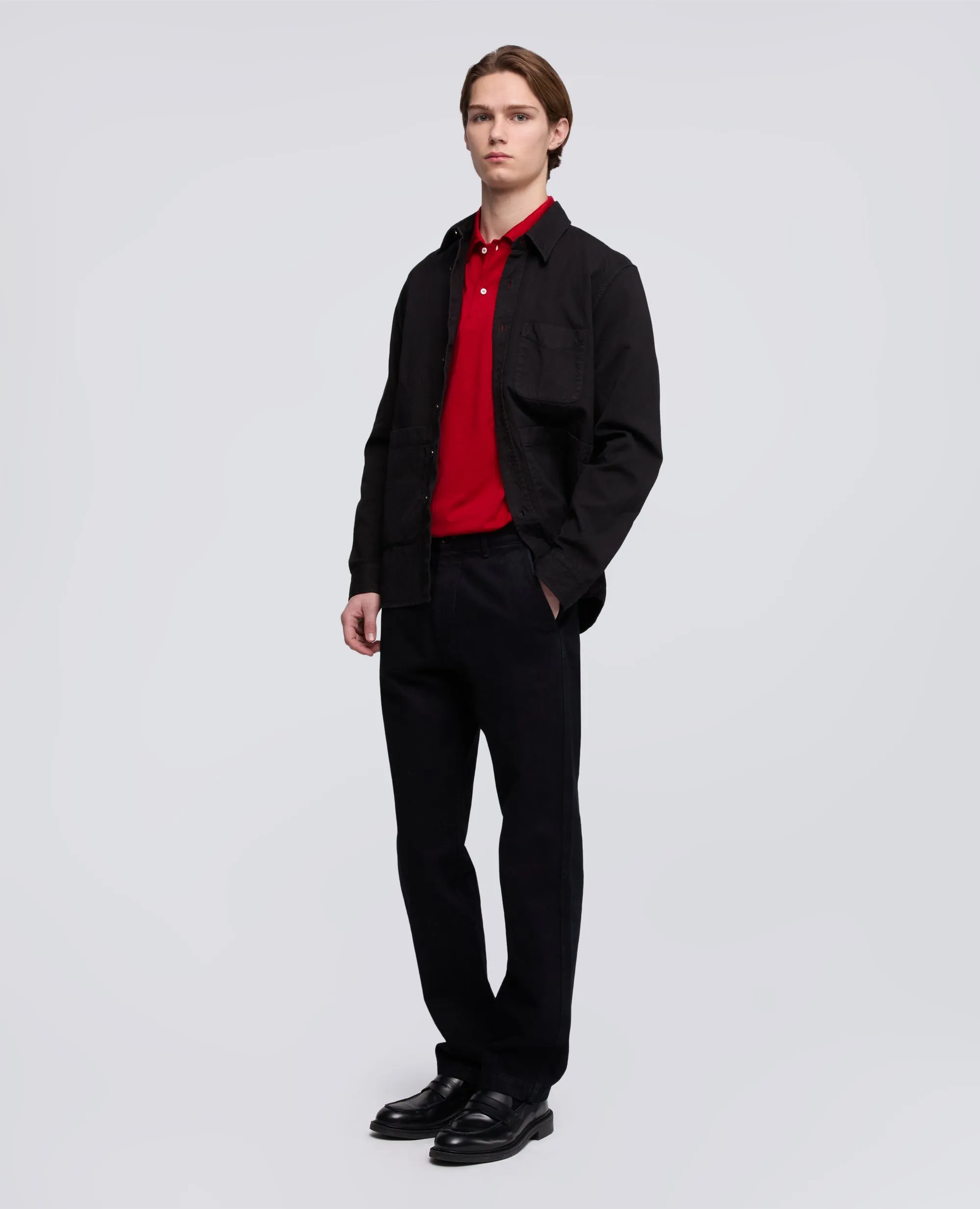 POLO A MANICA CORTA IN JERSEY DI DI COTONE - ROSSO sold by Aspesi product image thumbnail 2