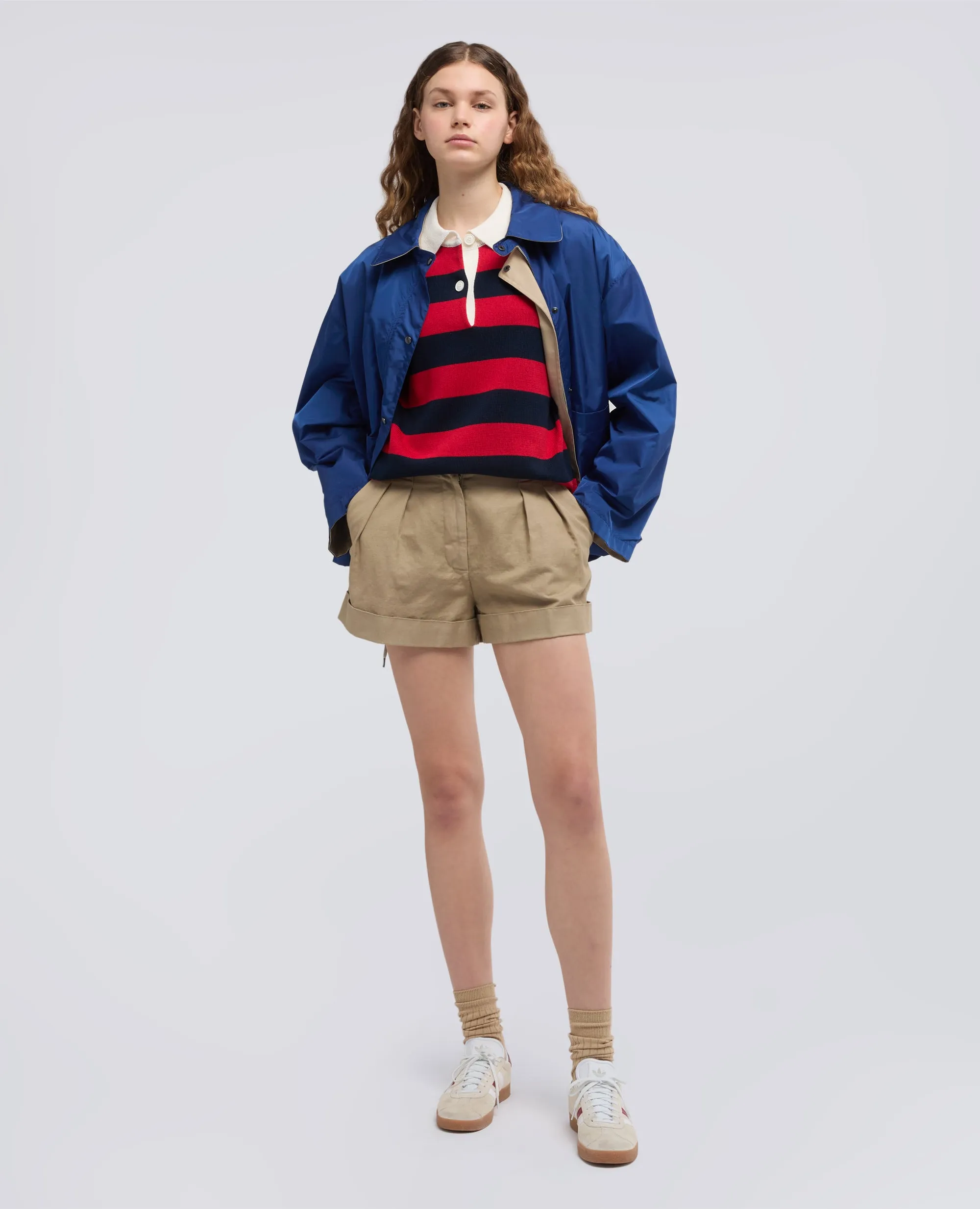 SHORT IN GABARDINA COTONE E LINO TINTO CAPO - BEIGE sold by Aspesi product image thumbnail 2