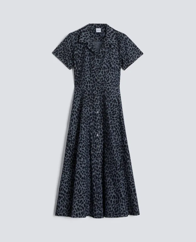 ABITO IN CHAMBRAY DI COTONE GIAPPONESE STAMPATO - ANIMALIER made by Aspesi