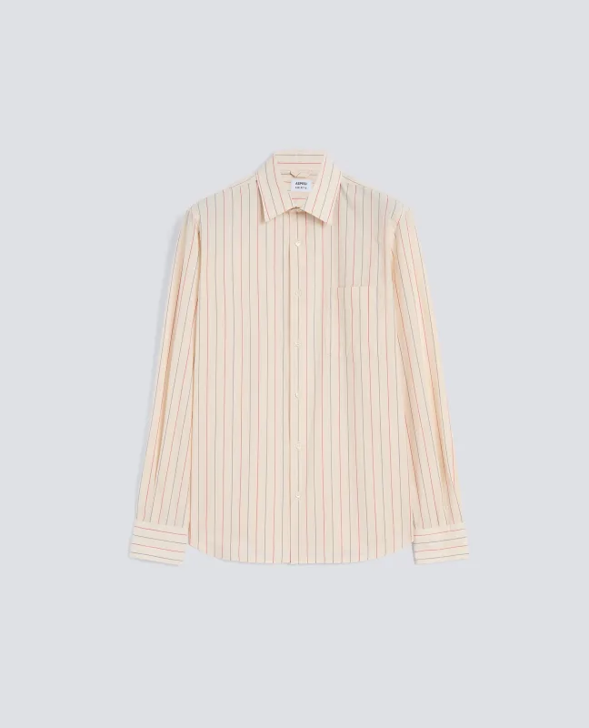 CAMICIA CLASSICA IN COTONE CON TASCHINO - RIGA ROSSA made by Aspesi