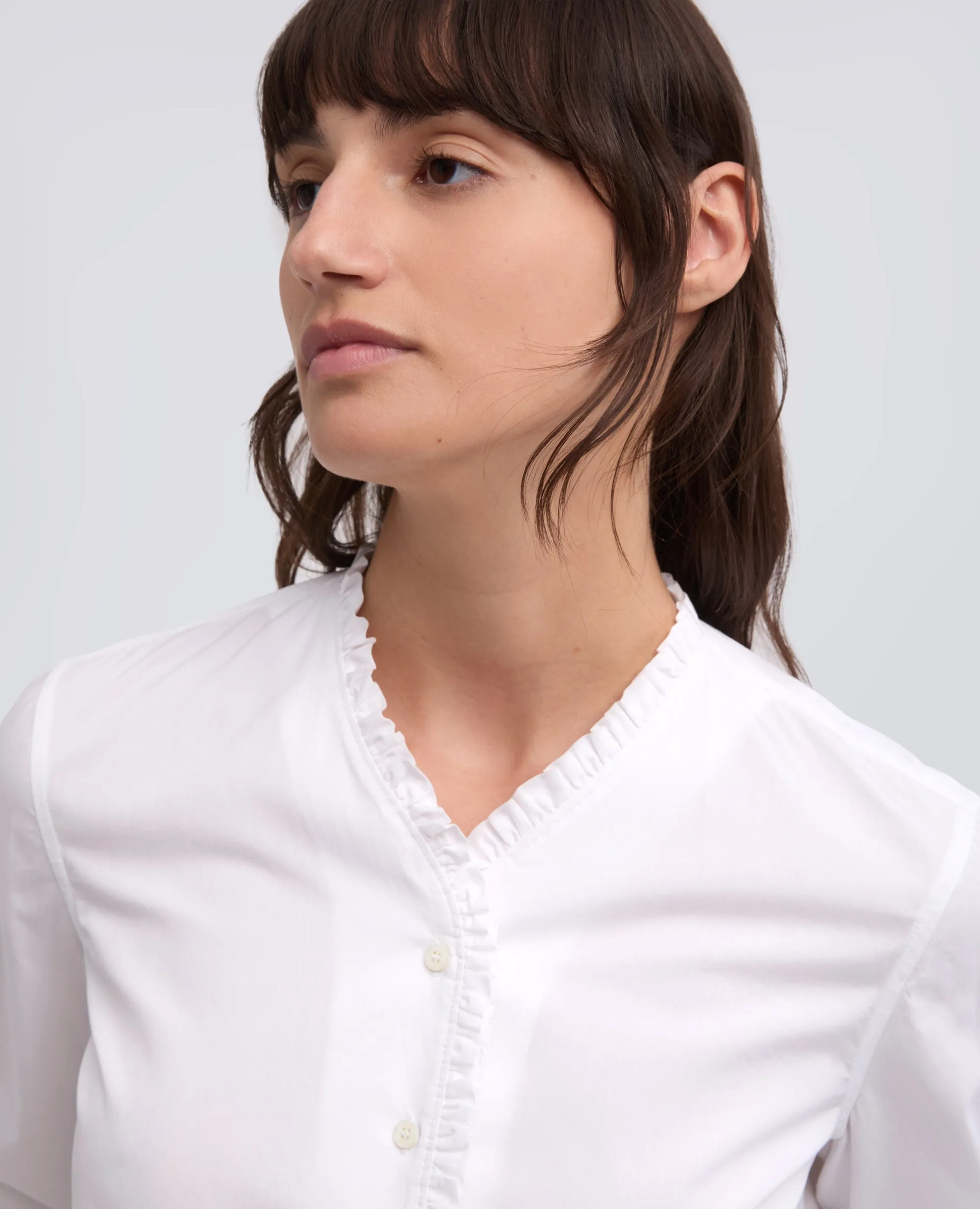 CAMICIA IN POPELINE COTONE TINTO PEZZA - AA CAPSULE COLLECTION - BIANCO sold by Aspesi product image thumbnail 4