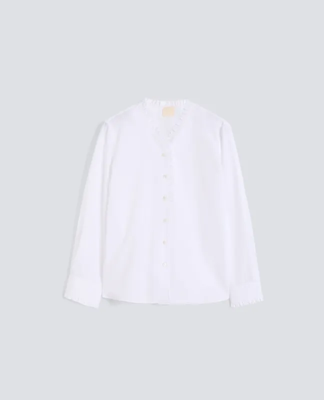 CAMICIA IN POPELINE COTONE TINTO PEZZA - AA CAPSULE COLLECTION - BIANCO made by Aspesi