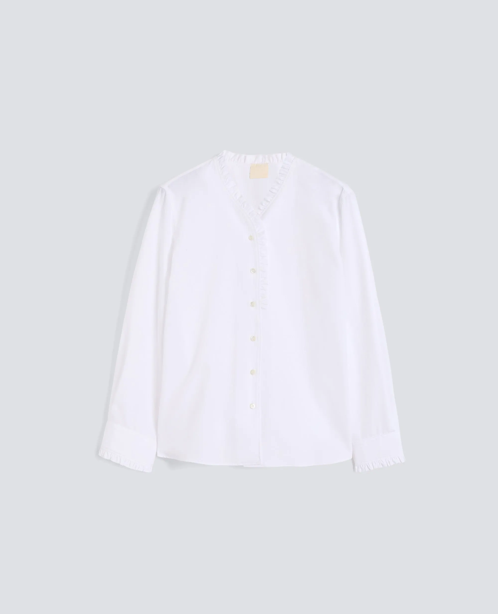 CAMICIA IN POPELINE COTONE TINTO PEZZA - AA CAPSULE COLLECTION - BIANCO sold by Aspesi