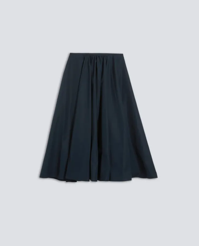 GONNA IN POPELINE COTONE - NAVY sold by Aspesi