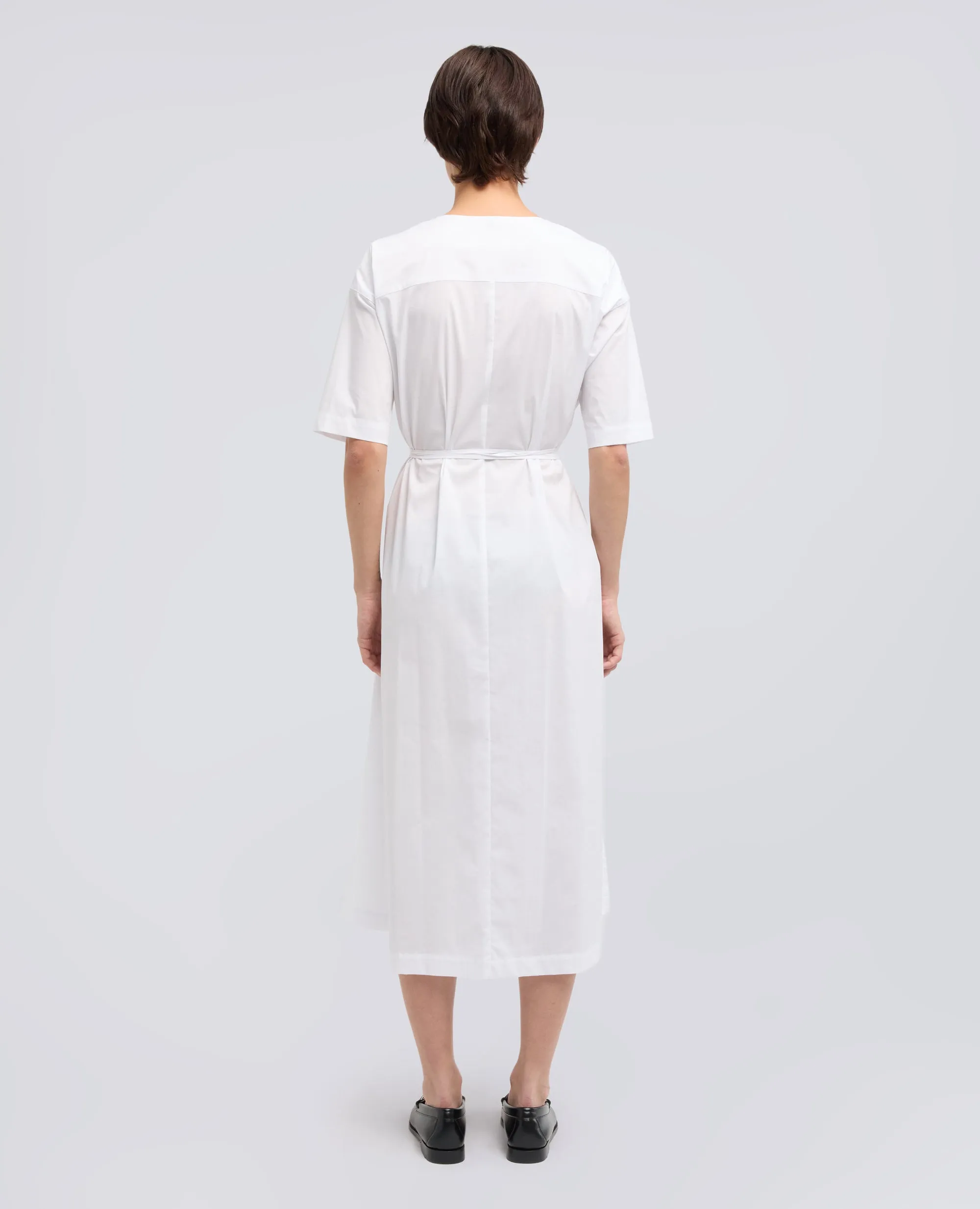 ABITO IN POPELINE DI COTONE E NYLON STRETCH - BIANCO sold by Aspesi product image thumbnail 3
