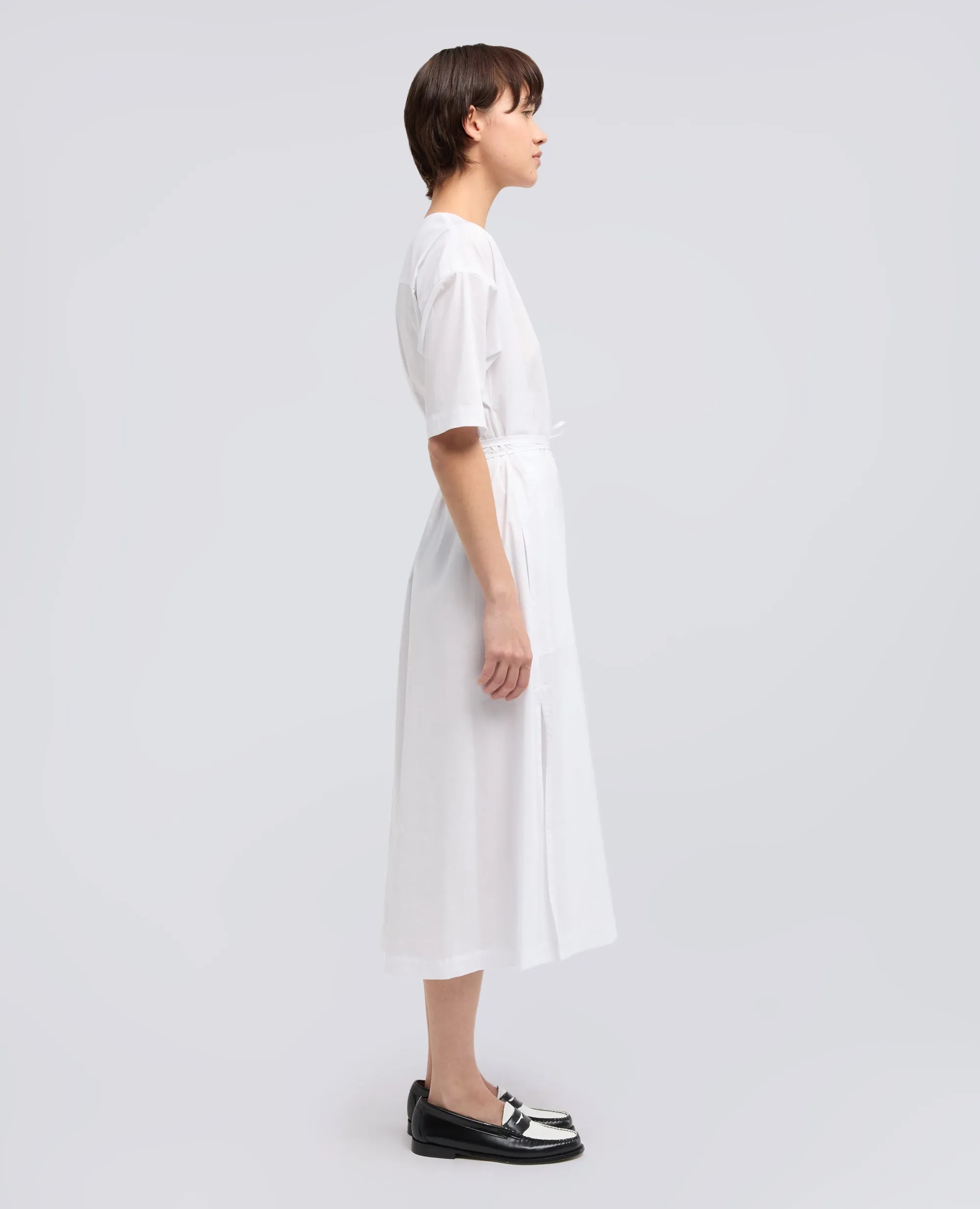 ABITO IN POPELINE DI COTONE E NYLON STRETCH - BIANCO sold by Aspesi product image thumbnail 4