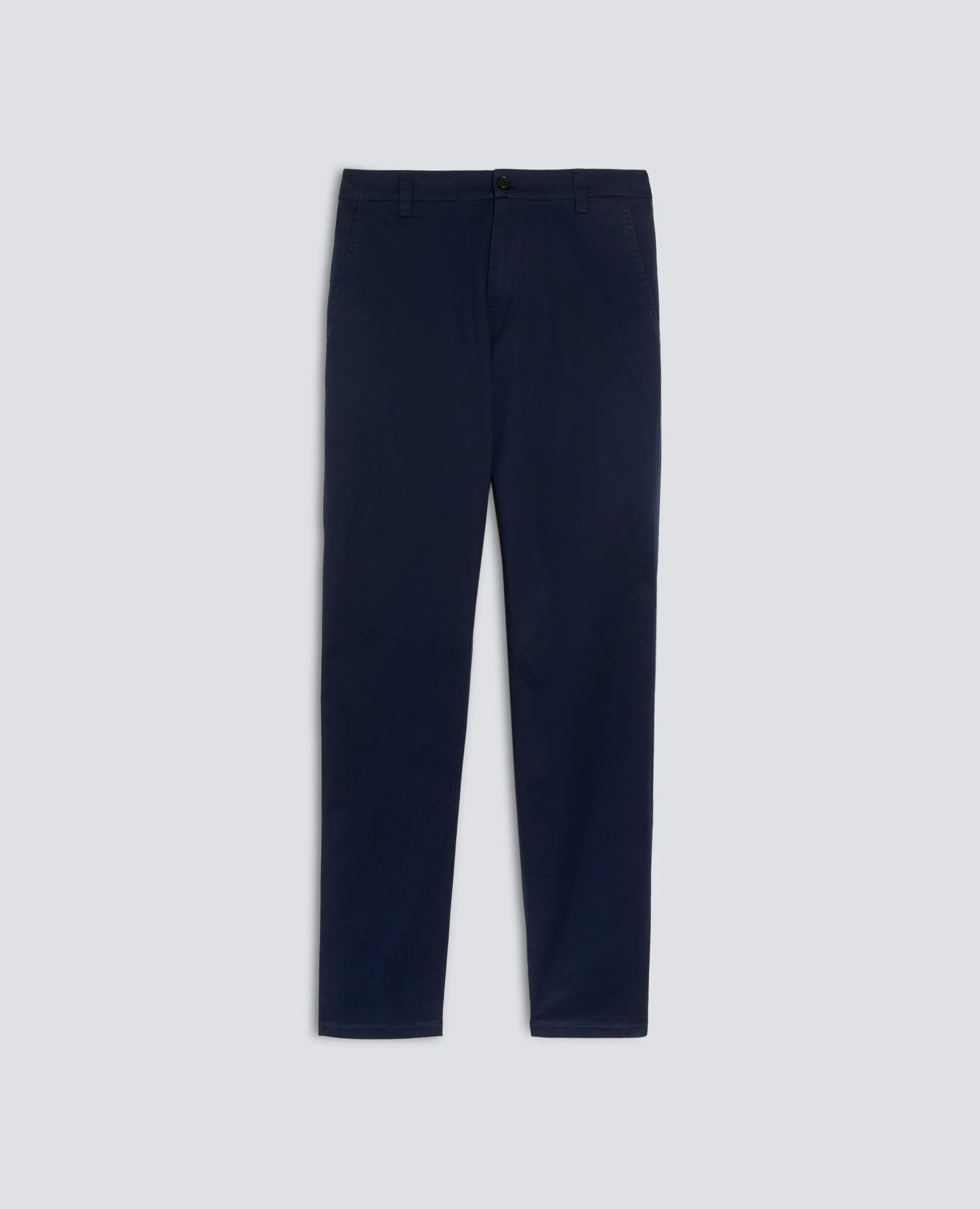 PANTALONE CHINO IN GABARDINA DI COTONE E LINO - NAVY sold by Aspesi