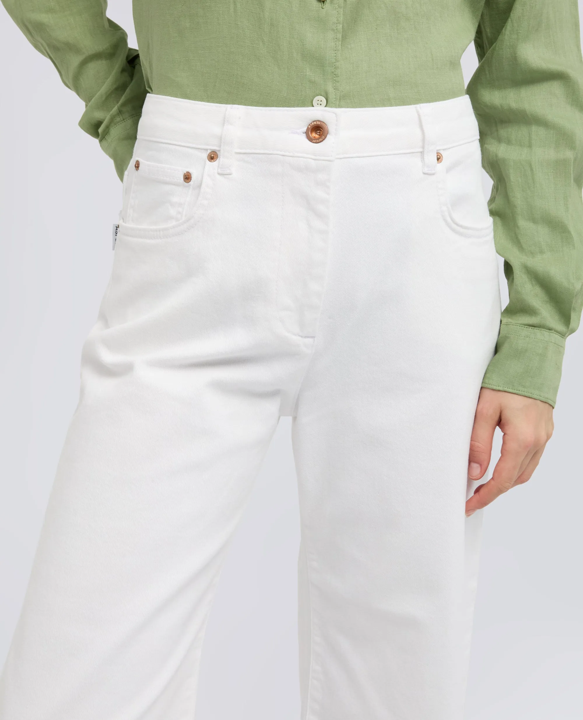 PANTALONE IN DENIM DI COTONE - BIANCO sold by Aspesi product image thumbnail 4