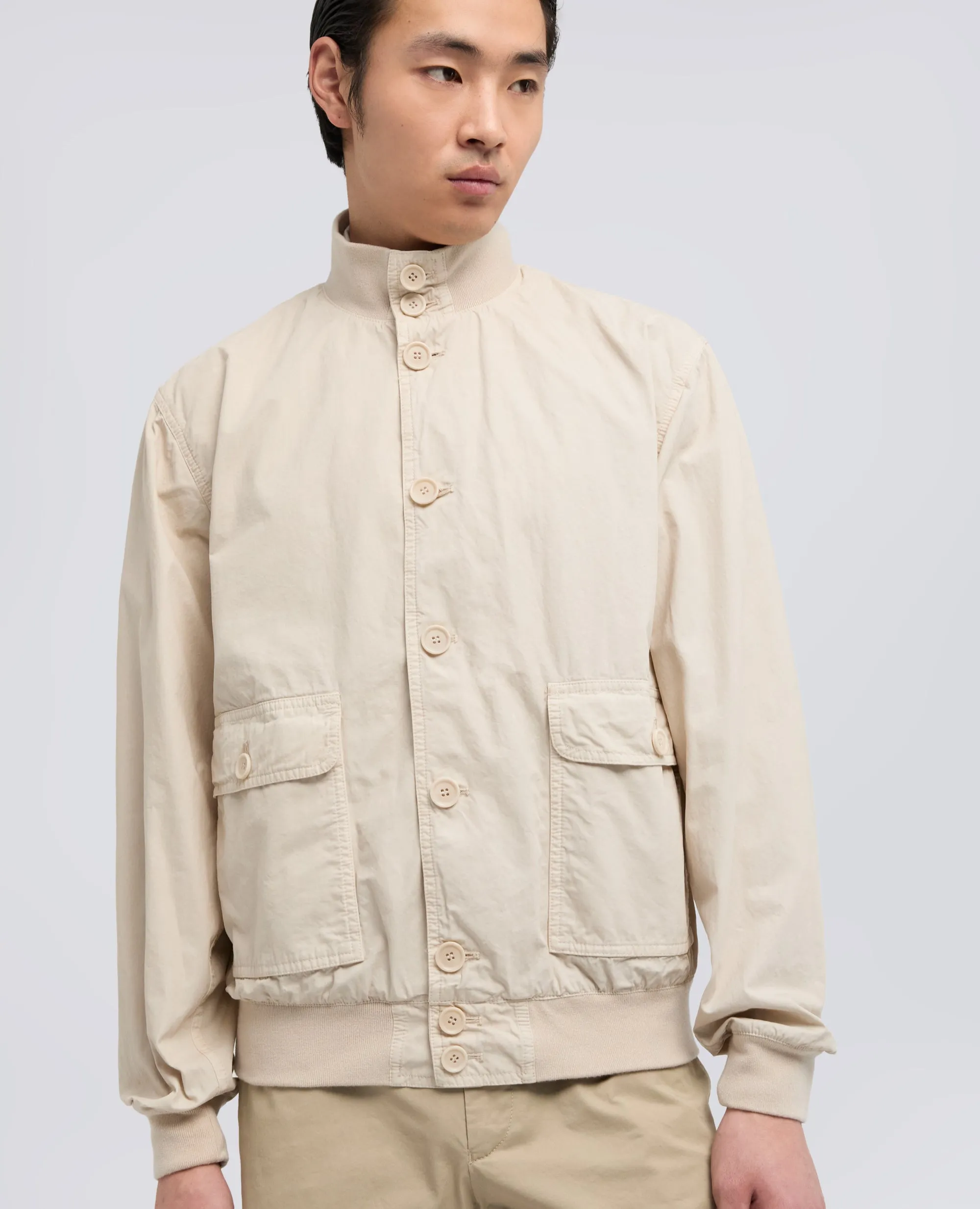 GIUBBOTTO IN TELA DI COTONE TINTO CAPO - SASSO sold by Aspesi product image thumbnail 4