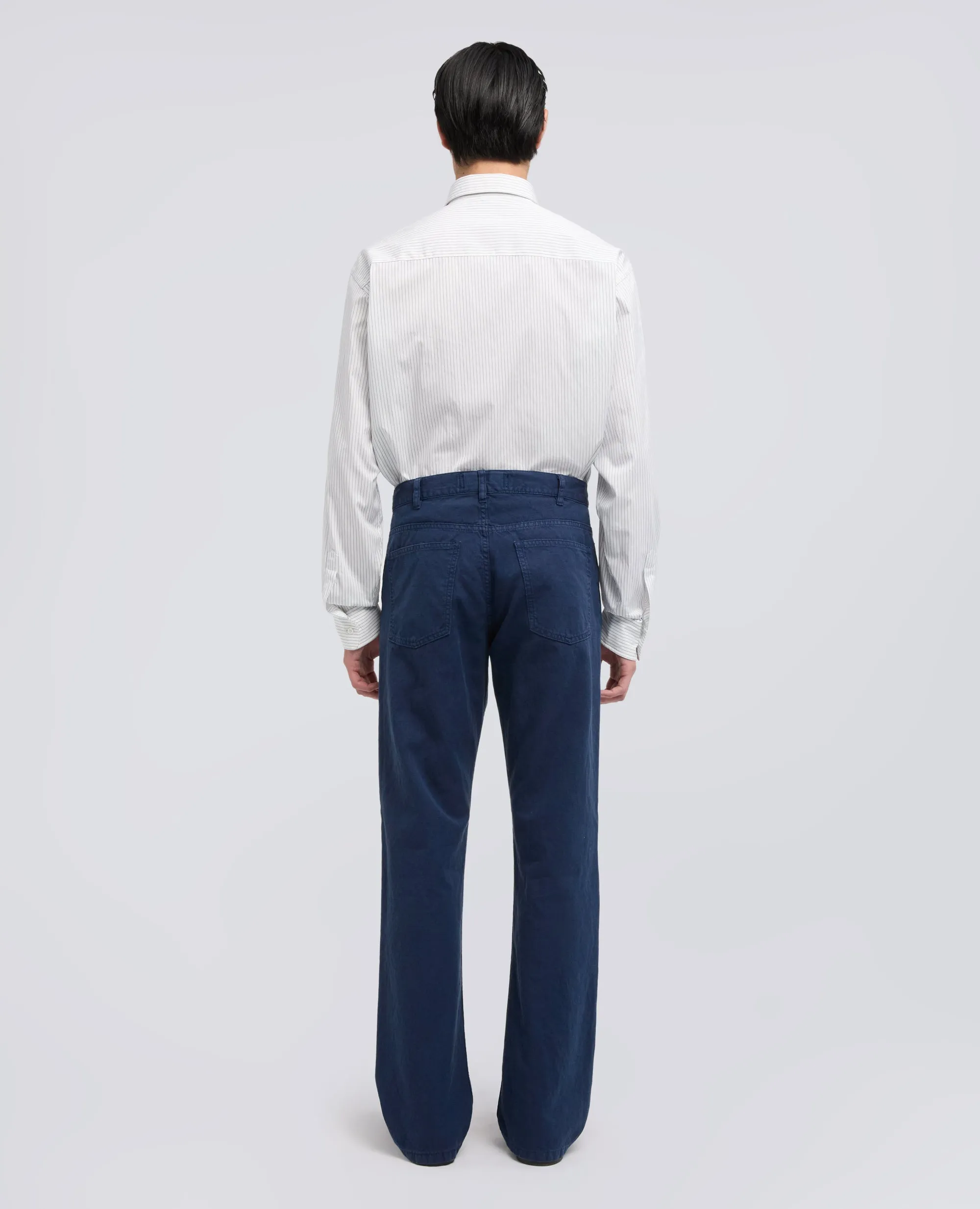 PANTALONE BOOT IN TELA RUSTICA DI COTONE E LINO, TINTO CAPO - AVIO sold by Aspesi product image thumbnail 3