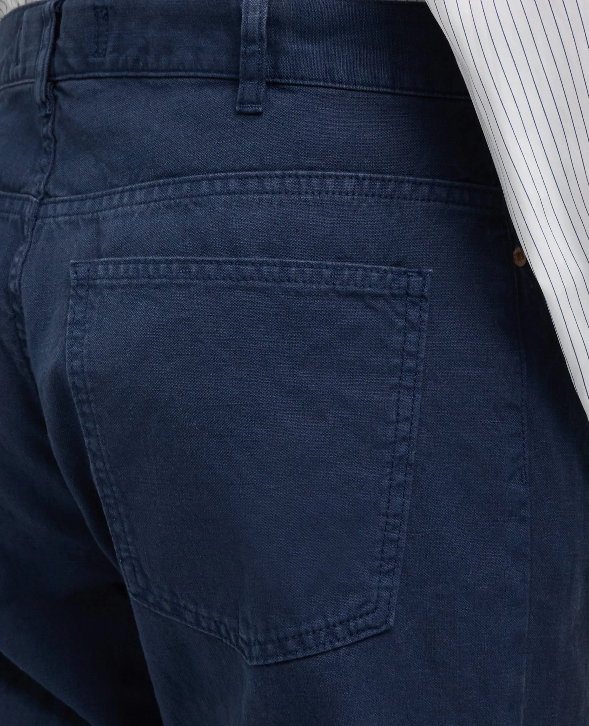 PANTALONE BOOT IN TELA RUSTICA DI COTONE E LINO, TINTO CAPO - AVIO sold by Aspesi product image thumbnail 4