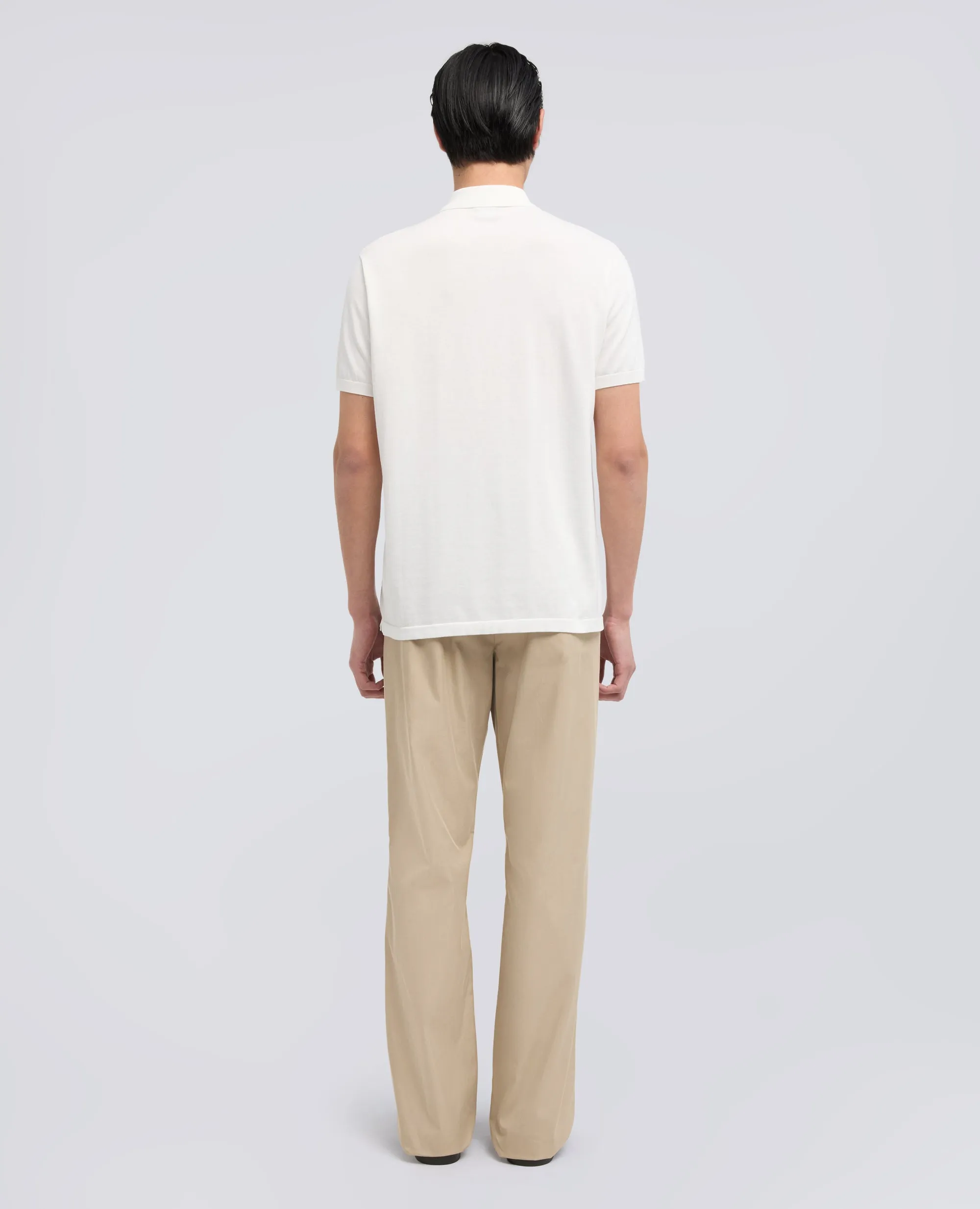 POLO IN COTONE CON BOTTONI IN MADREPERLA - BIANCO sold by Aspesi product image thumbnail 3