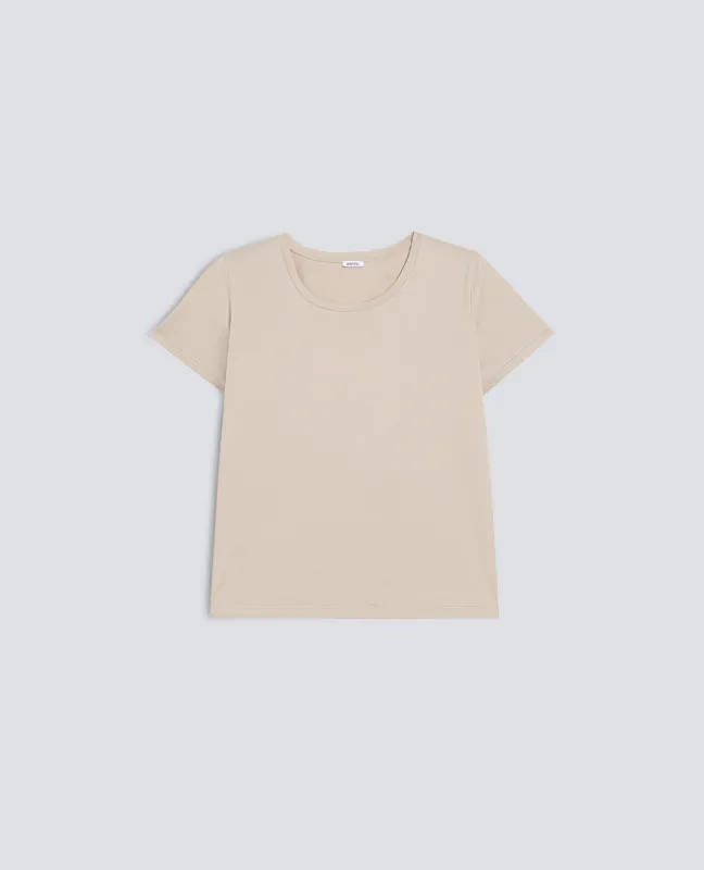 T-SHIRT IN JERSEY DI COTONE - SABBIA made by Aspesi