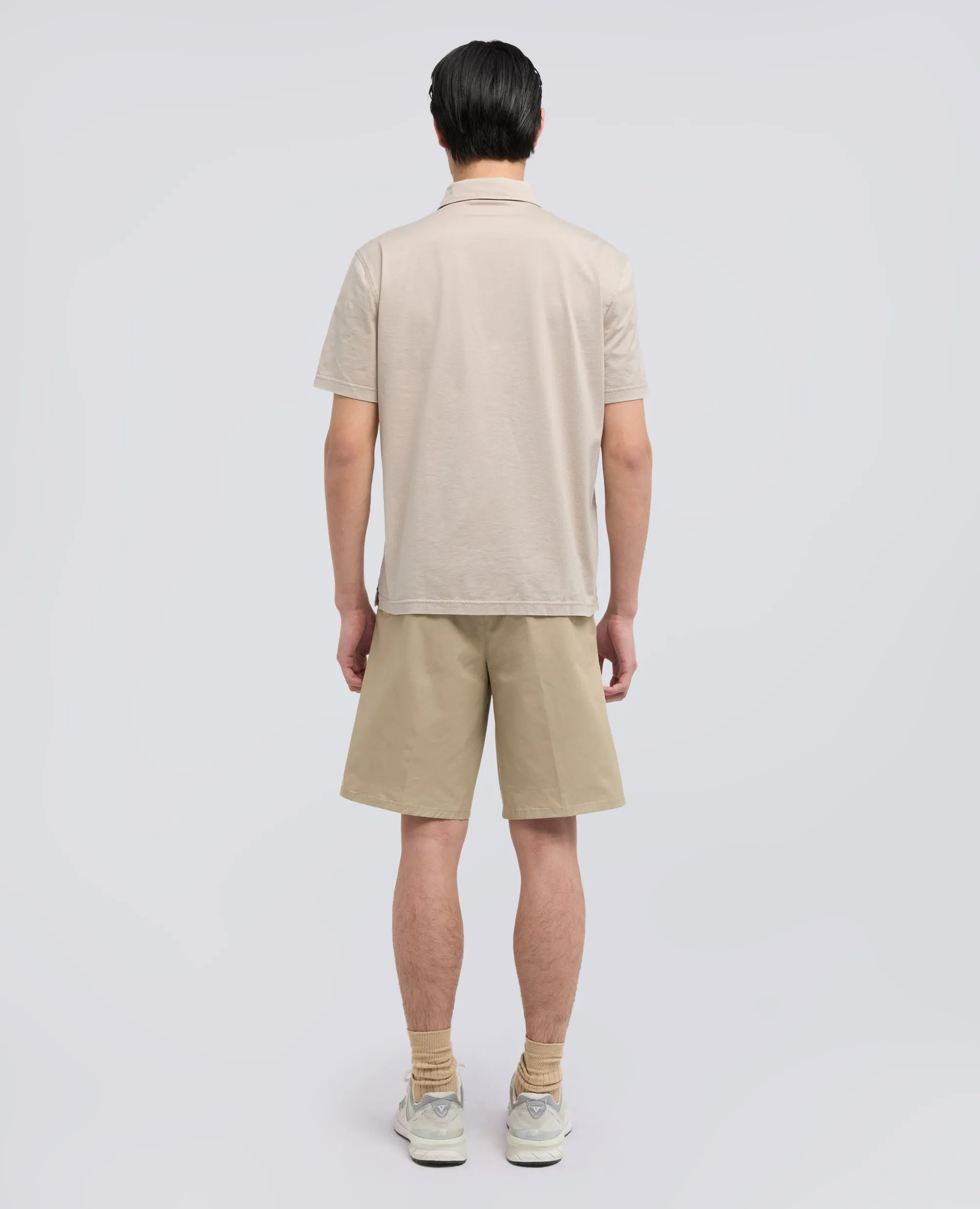 POLO A MANICA CORTA IN JERSEY DI COTONE - SABBIA sold by Aspesi product image thumbnail 3