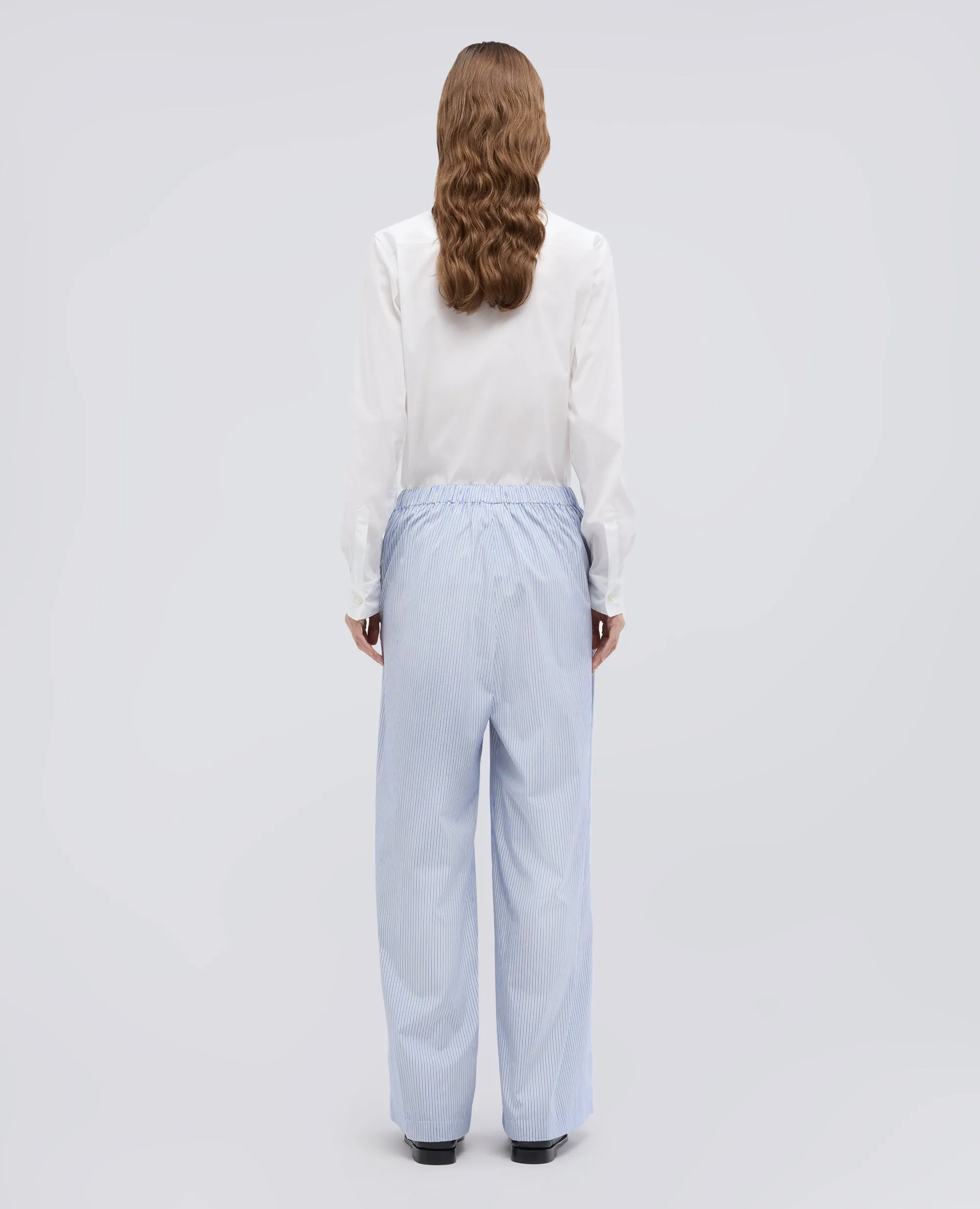 PANTALONE IN POPELINE DI COTONE - AA CAPSULE COLLECTION - RIGA AZZURRA sold by Aspesi product image thumbnail 3