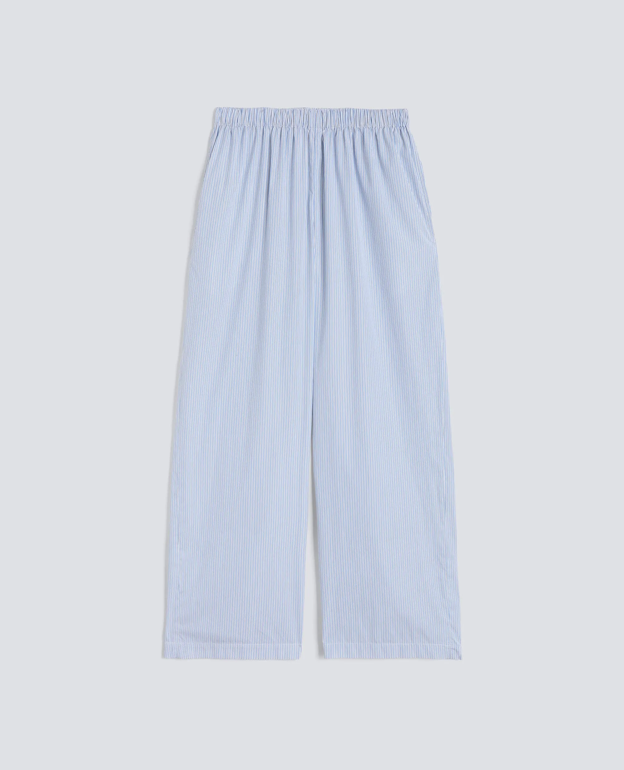 PANTALONE IN POPELINE DI COTONE - AA CAPSULE COLLECTION - RIGA AZZURRA sold by Aspesi