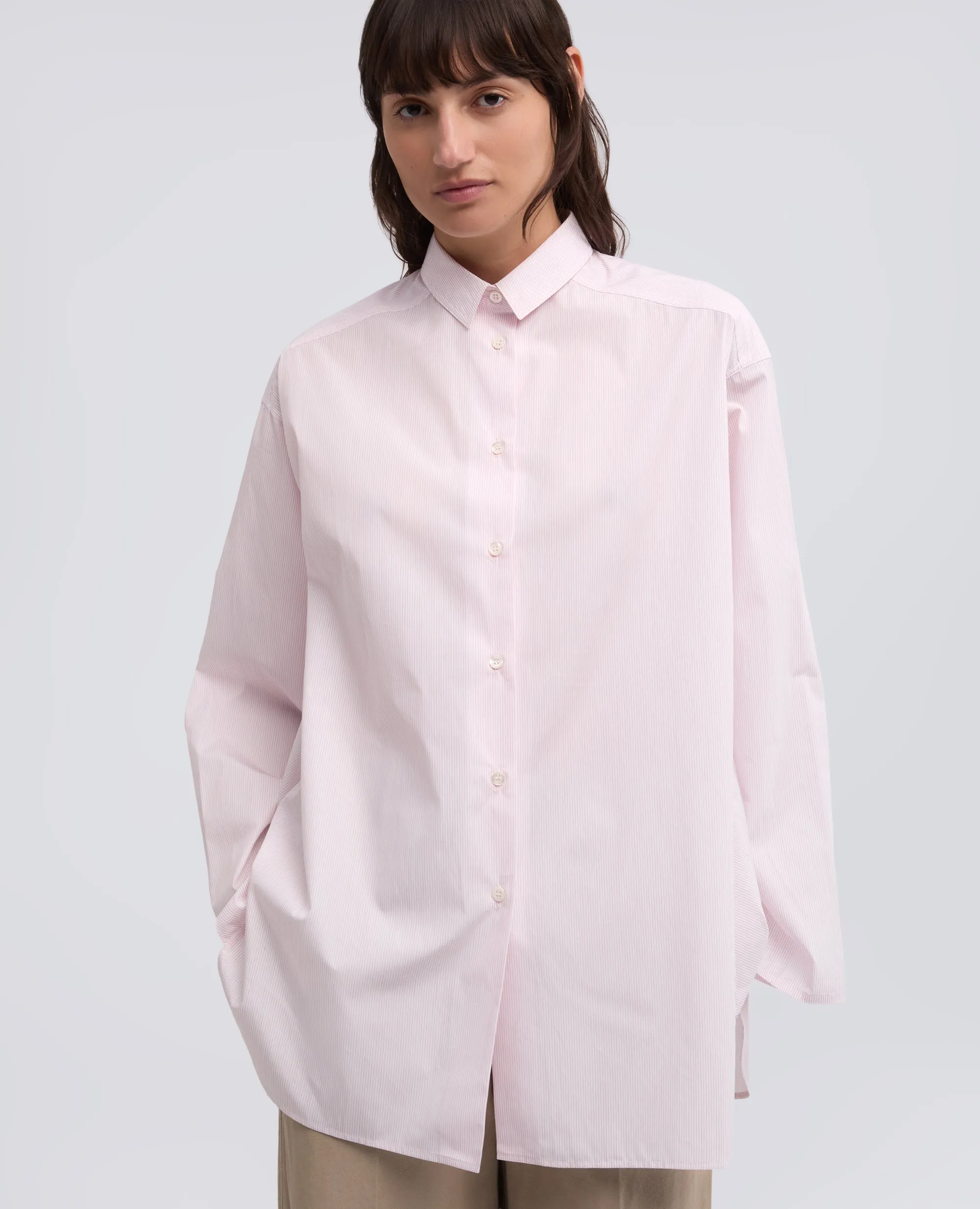 CAMICIA IN POPELINE - AA CAPSULE COLLECTION - RIGA ROSSA sold by Aspesi product image thumbnail 4