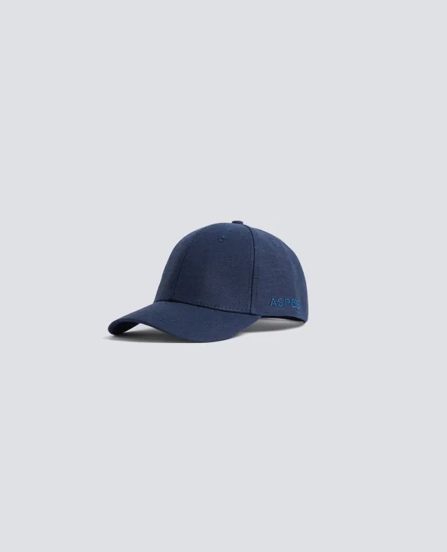 CAPPELLO IN COTONE CON VISIERA E SCRITTA "ASPESI" - BLU made by Aspesi