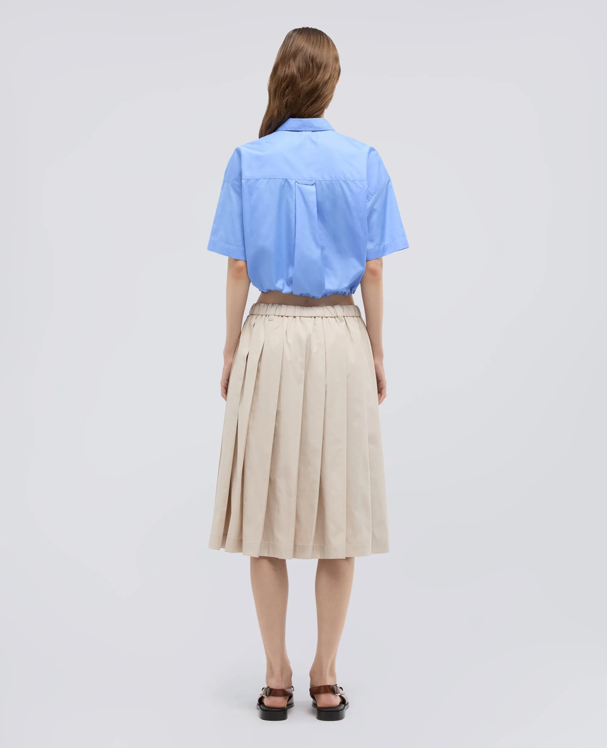 CAMICIA IN POPELINE DI COTONE - AZZURRO sold by Aspesi product image thumbnail 3