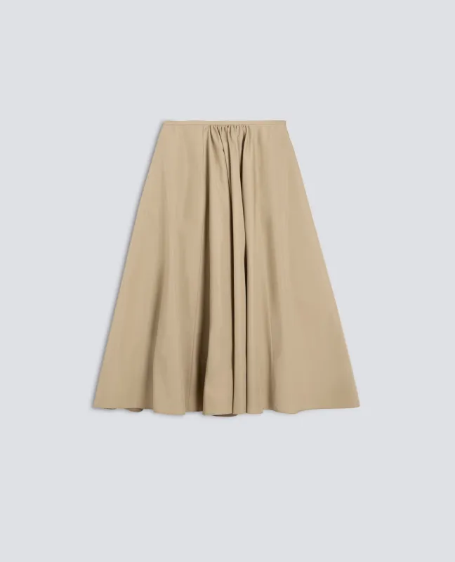 GONNA IN POPELINE COTONE - COLONIALE made by Aspesi