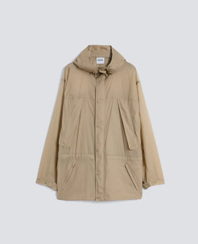 GIUBBOTTO PARKA SFODERATO REALIZZATO IN NYLON - SABBIA sold by Aspesi