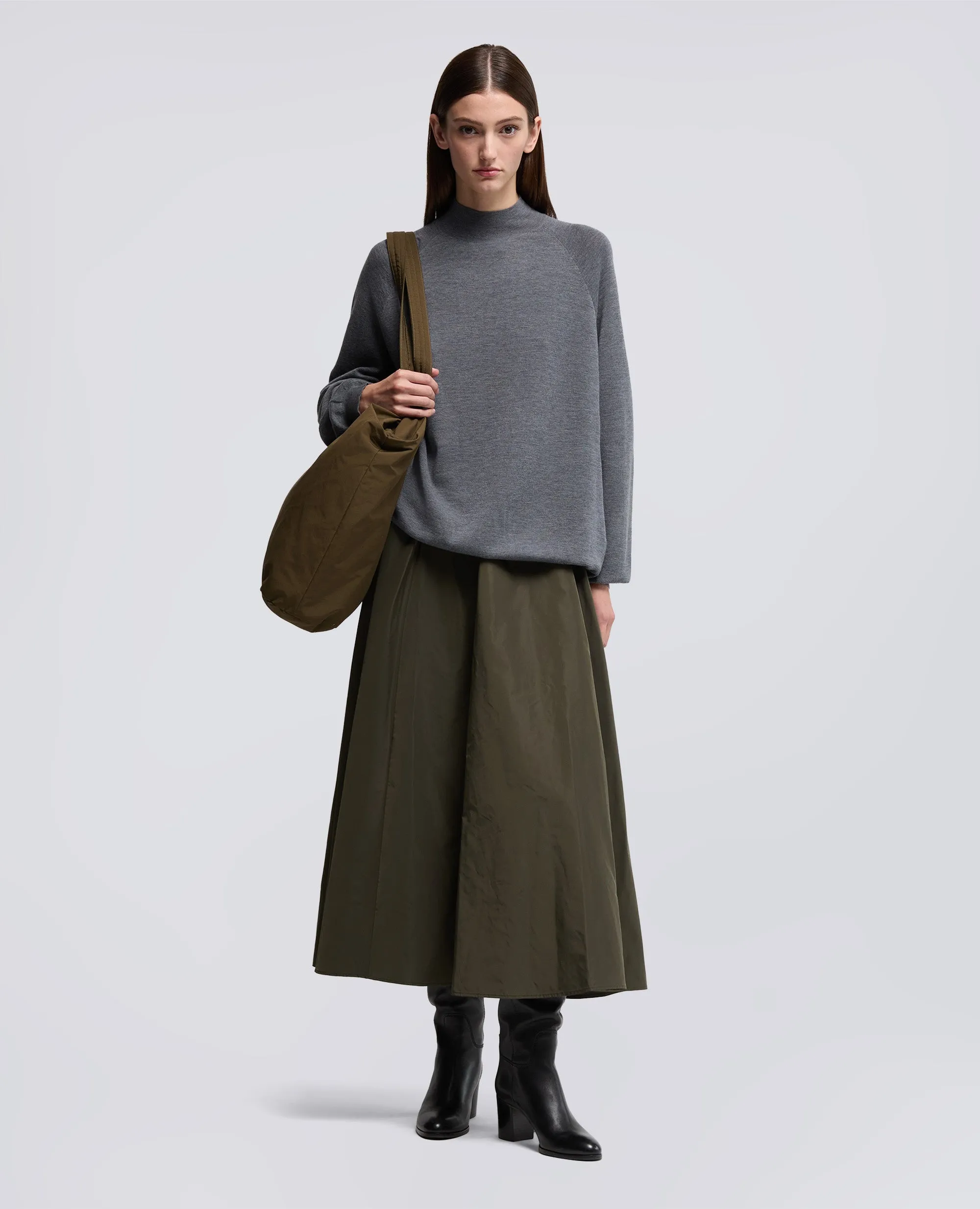 GONNA MIDI CON PIEGHE - MILITARE sold by Aspesi product image thumbnail 2