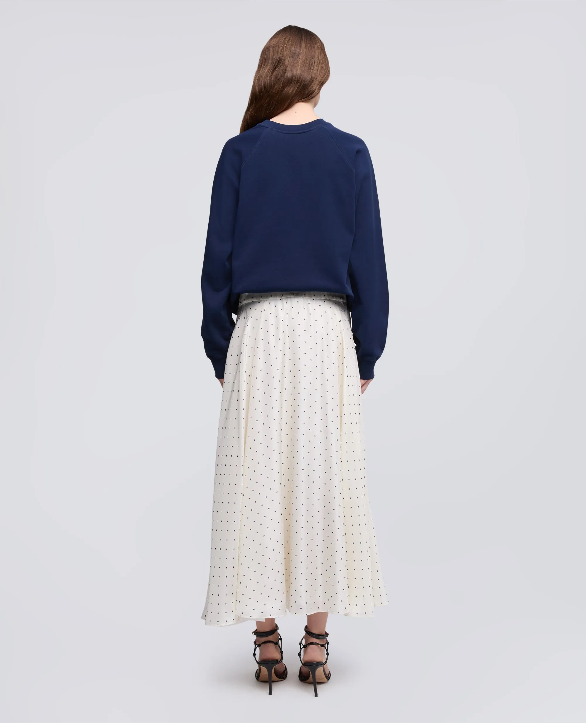 GONNA IN HABUTAI DI SETA STAMPATA A POIS - POIS NATURALE sold by Aspesi product image thumbnail 3