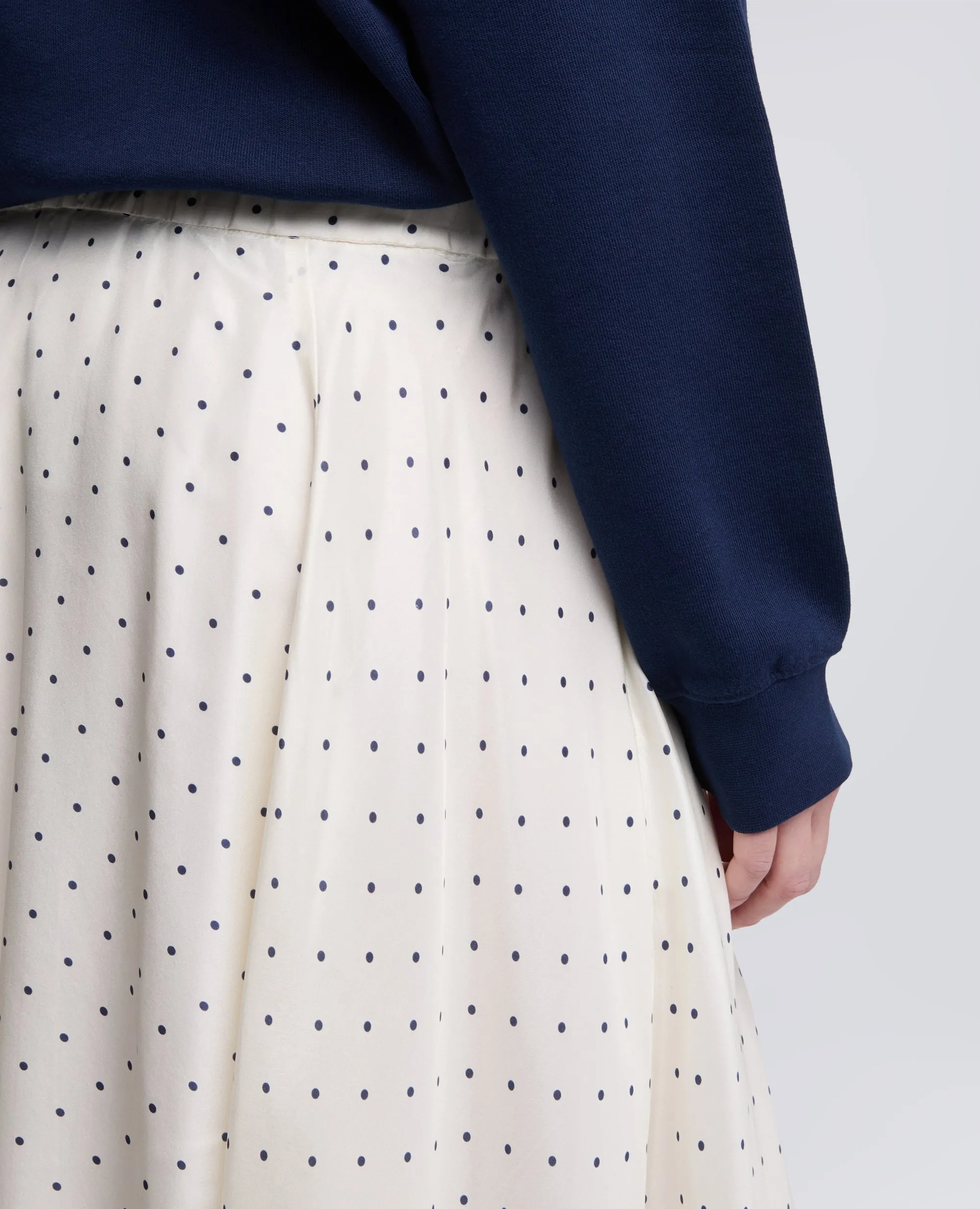 GONNA IN HABUTAI DI SETA STAMPATA A POIS - POIS NATURALE sold by Aspesi product image thumbnail 4