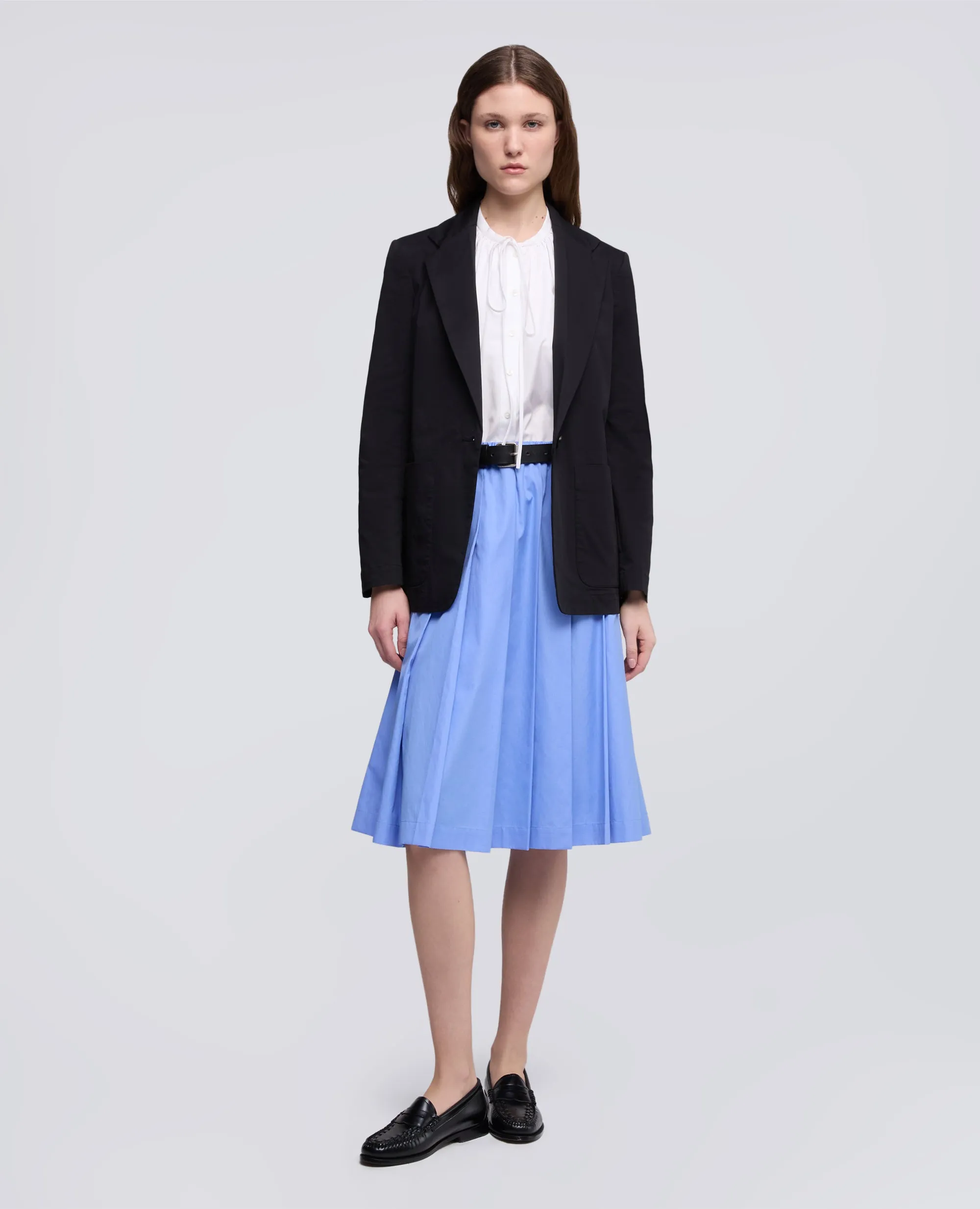 GIACCA MONOPETTO DECOSTRUITA IN TWILL DI COTONE - NERO sold by Aspesi product image thumbnail 2