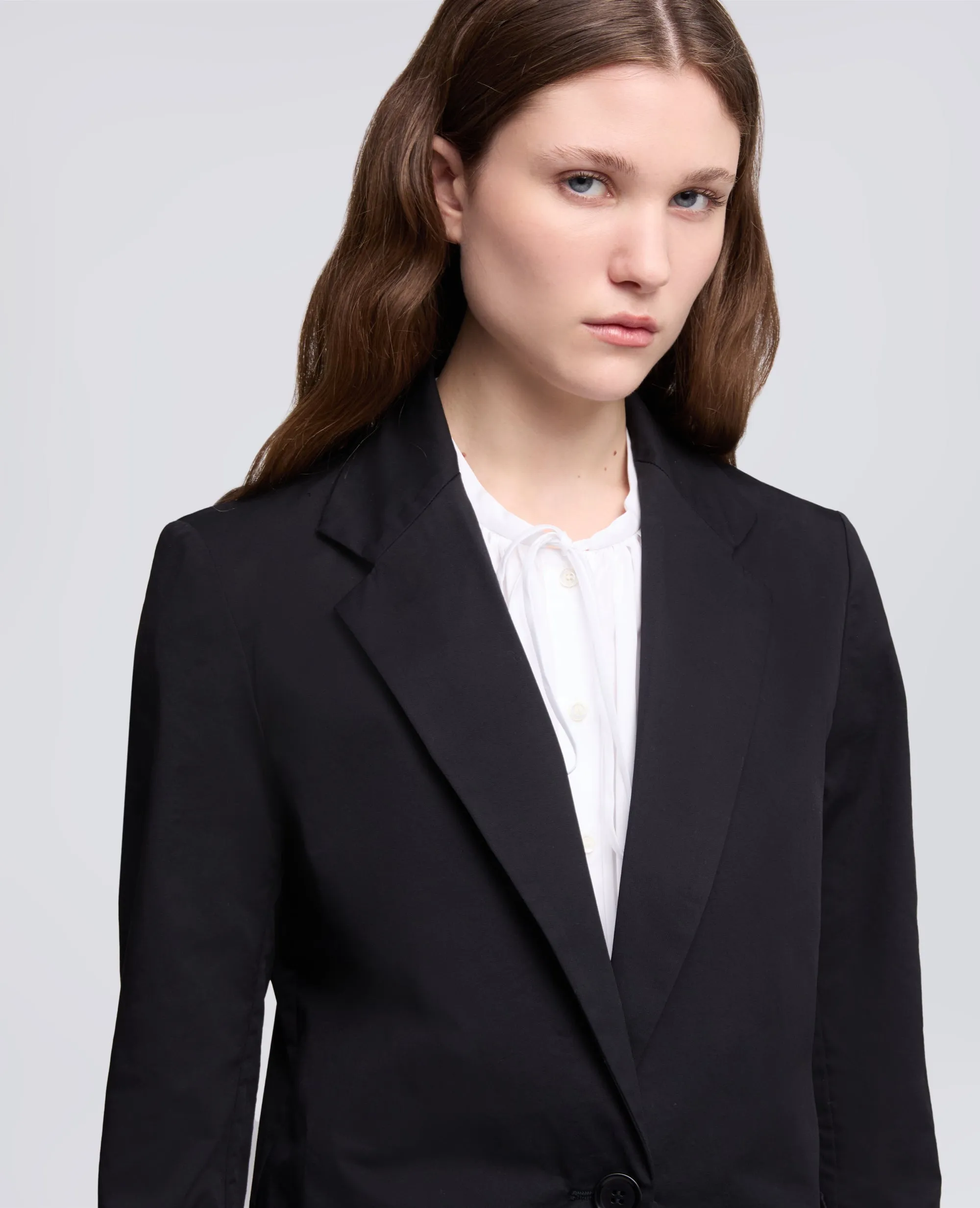 GIACCA MONOPETTO DECOSTRUITA IN TWILL DI COTONE - NERO sold by Aspesi product image thumbnail 4