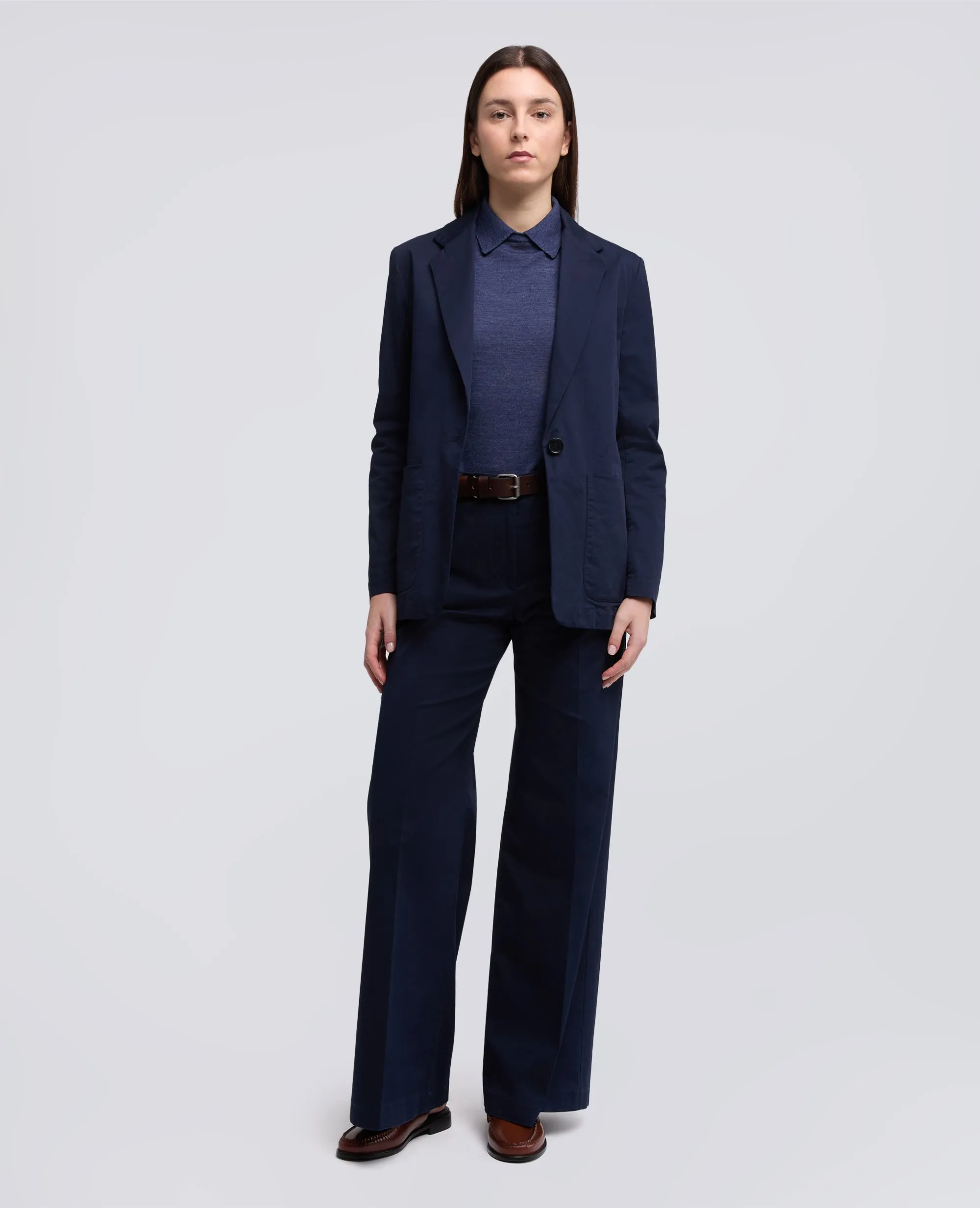 GIACCA MONOPETTO DECOSTRUITA IN TWILL DI COTONE STRETCH - NAVY sold by Aspesi product image thumbnail 2