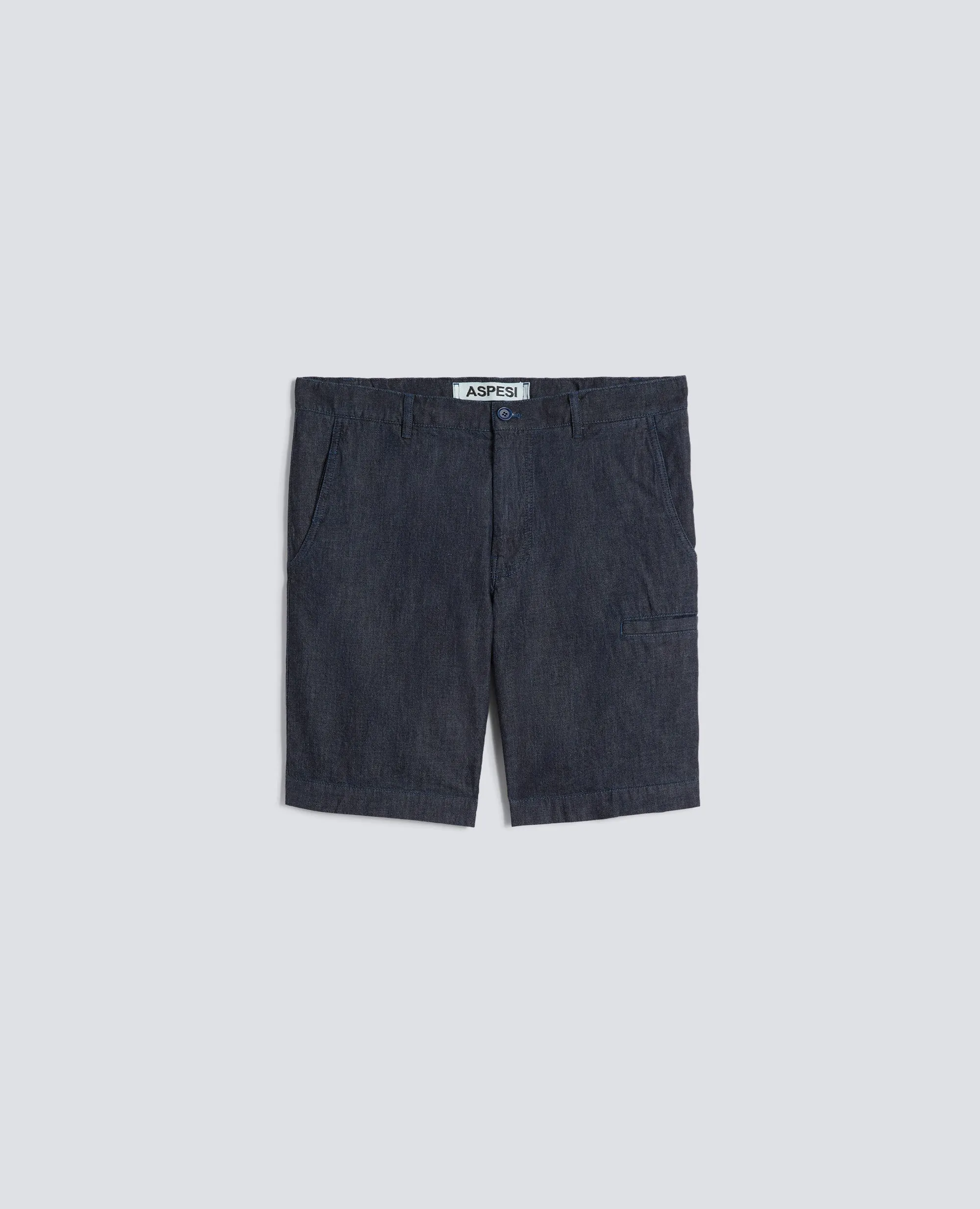 BERMUDA IN TELA DI COTONE - DENIM SCURO sold by Aspesi