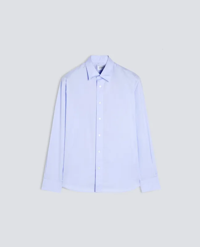 CAMICIA FRED IN POPELINE DI COTONE - AZZURRO made by Aspesi