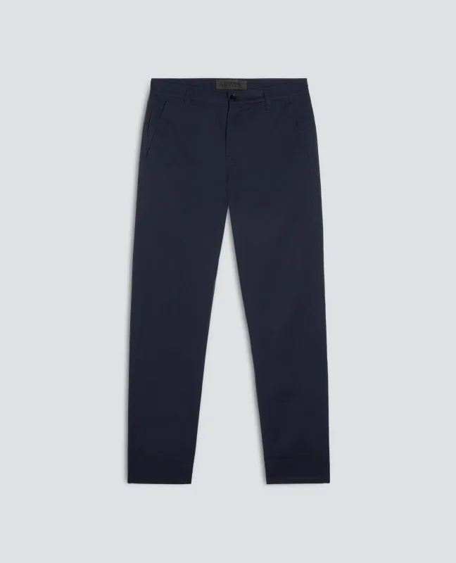 PANTALONE CHINO IN GABARDINA DI COTONE E LINO - NAVY made by Aspesi
