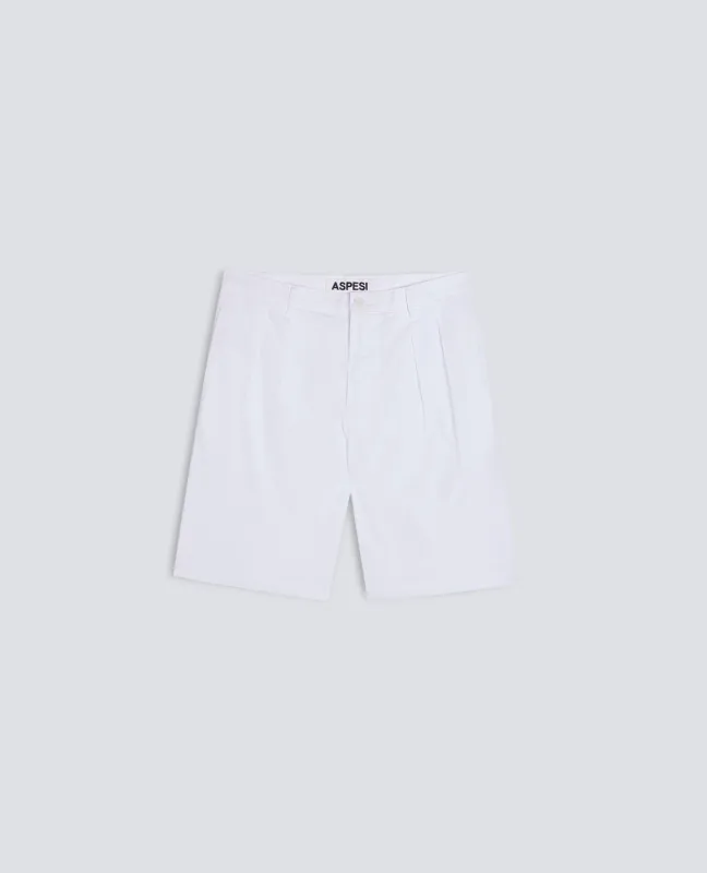 BERMUDA IN TELA DI COTONE TINTO CAPO - BIANCO made by Aspesi