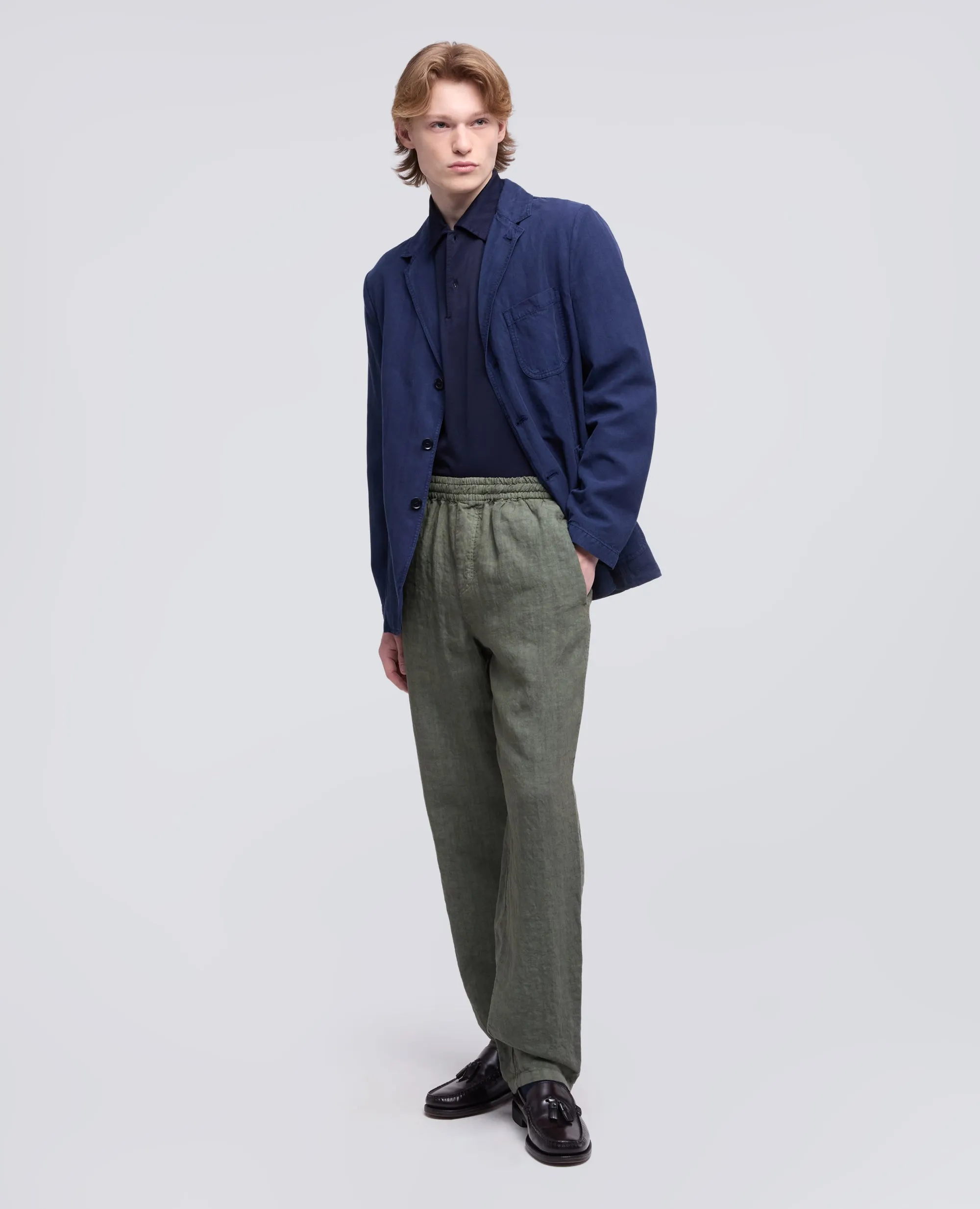 POLO A MANICA CORTA IN JERSEY DI COTONE - BLU sold by Aspesi product image thumbnail 2