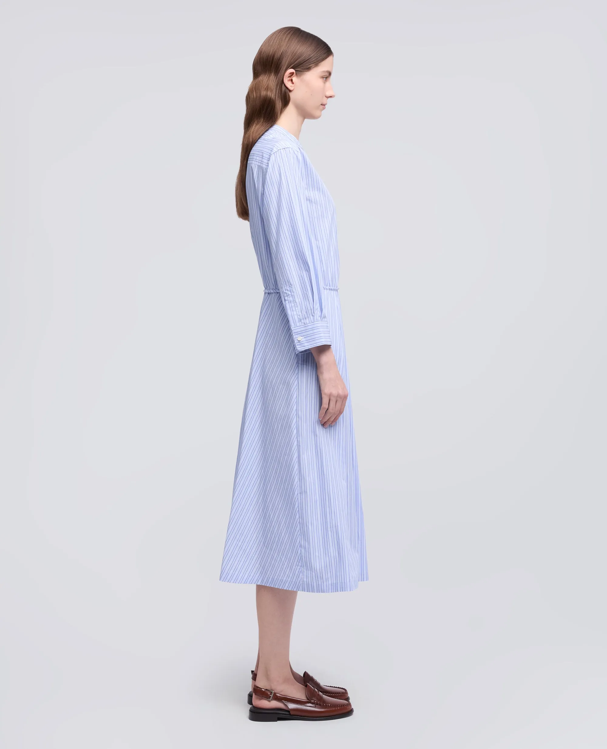 ABITO IN POPELINE DI COTONE A RIGHE - RIGA BLU sold by Aspesi product image thumbnail 4