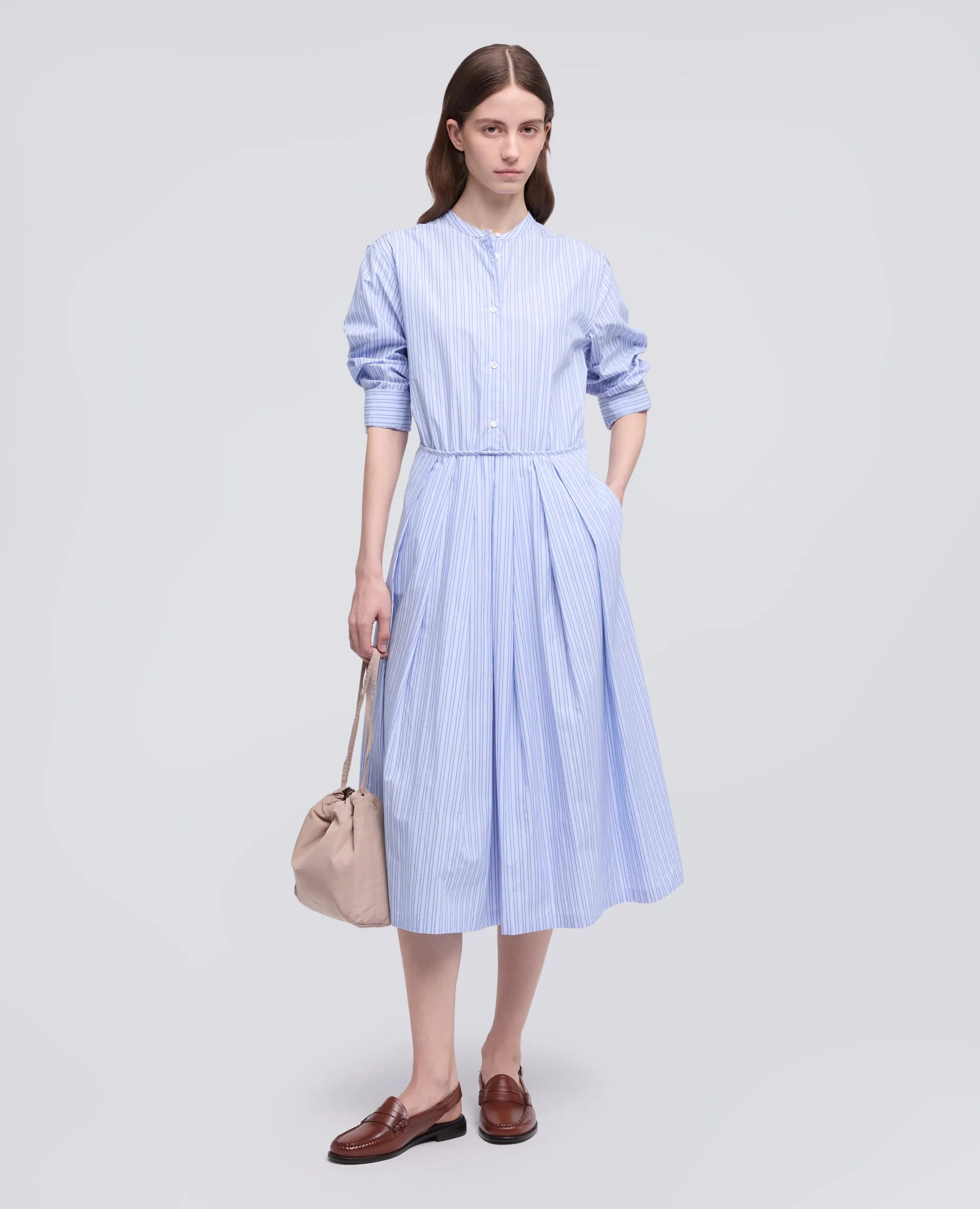 ABITO IN POPELINE DI COTONE A RIGHE - RIGA BLU sold by Aspesi product image thumbnail 2