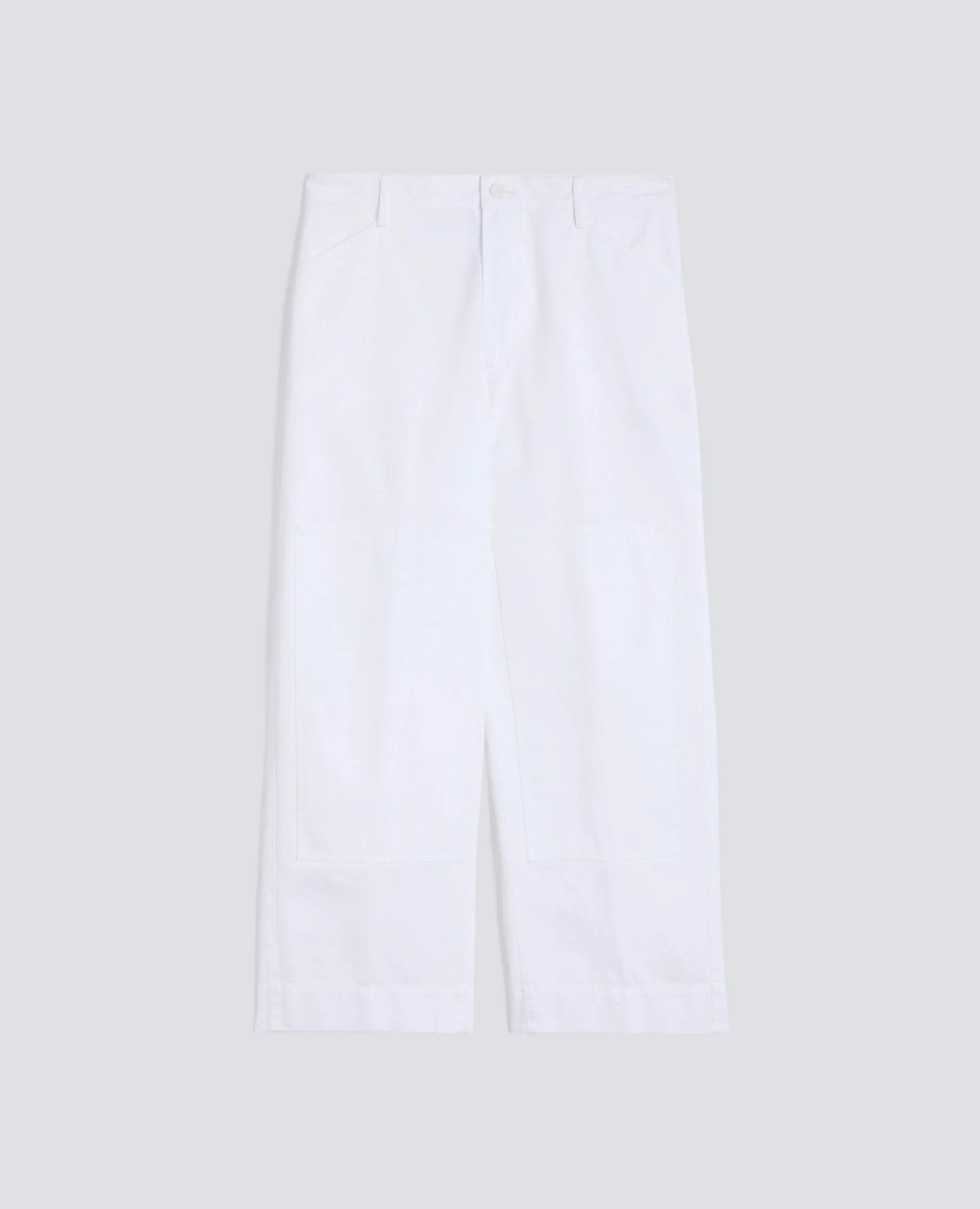 PANTALONE TIPO CARGO IN EXTRA FINE TWILL DI COTONE - BIANCO sold by Aspesi