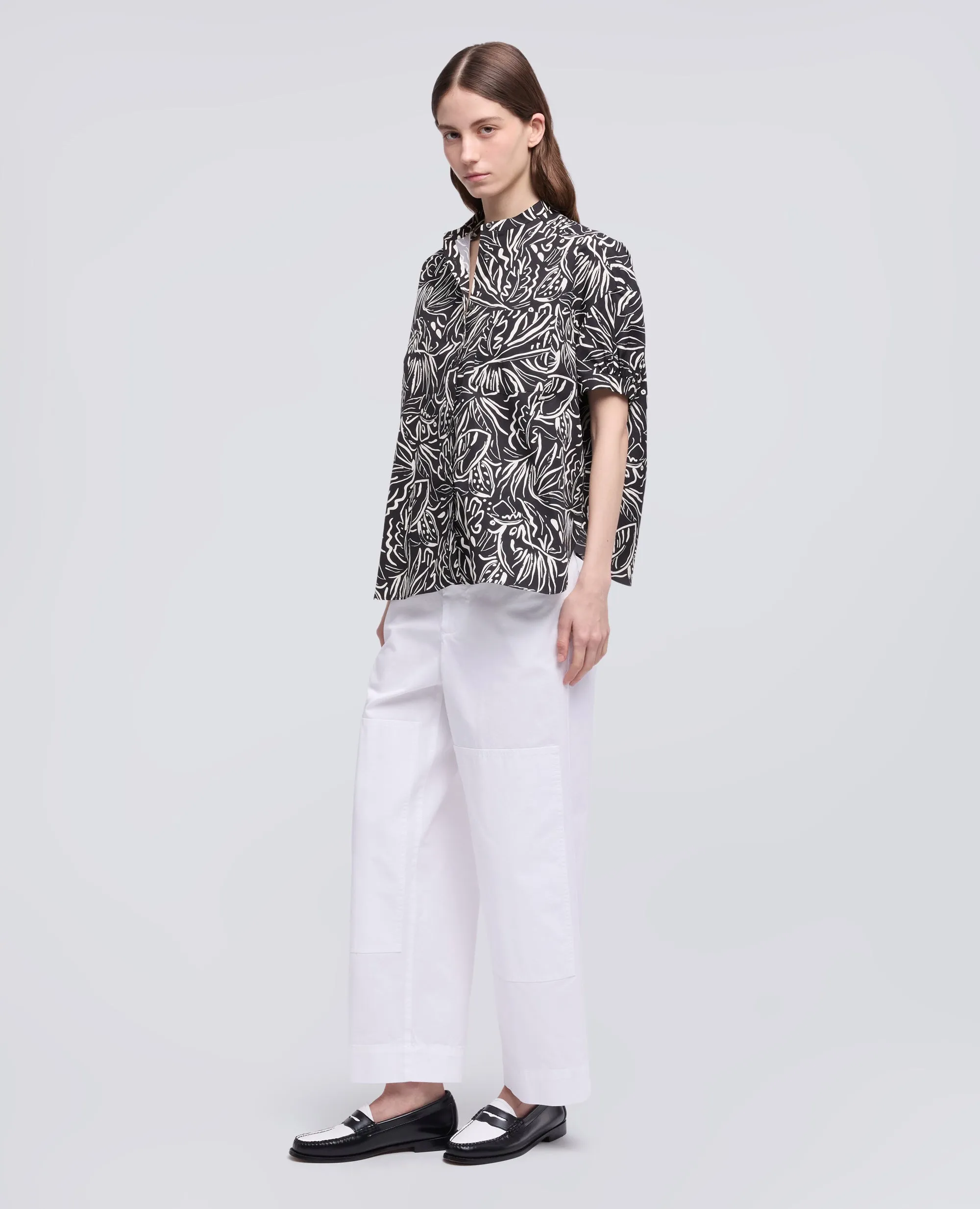 PANTALONE TIPO CARGO IN EXTRA FINE TWILL DI COTONE - BIANCO sold by Aspesi product image thumbnail 2