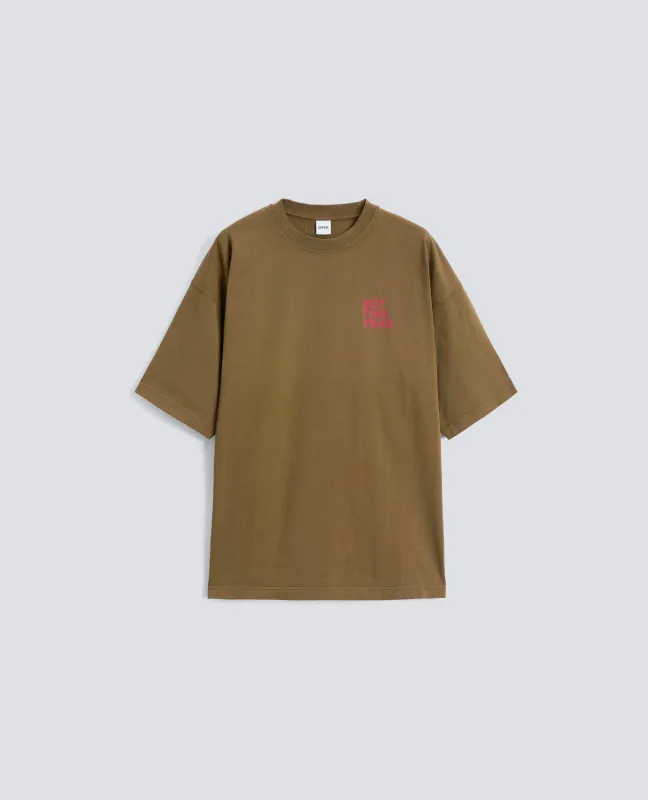 T-SHIRT "NOT THIS YEAR" IN JERSEY DI COTONE - MILITAR+SCRITTA ROSS made by Aspesi